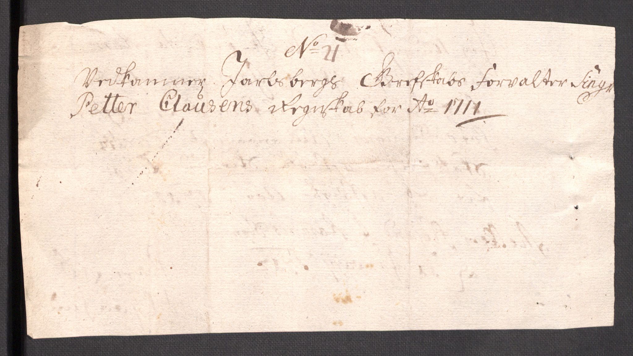Rentekammeret inntil 1814, Reviderte regnskaper, Fogderegnskap, RA/EA-4092/R32/L1876: Fogderegnskap Jarlsberg grevskap, 1711, s. 447