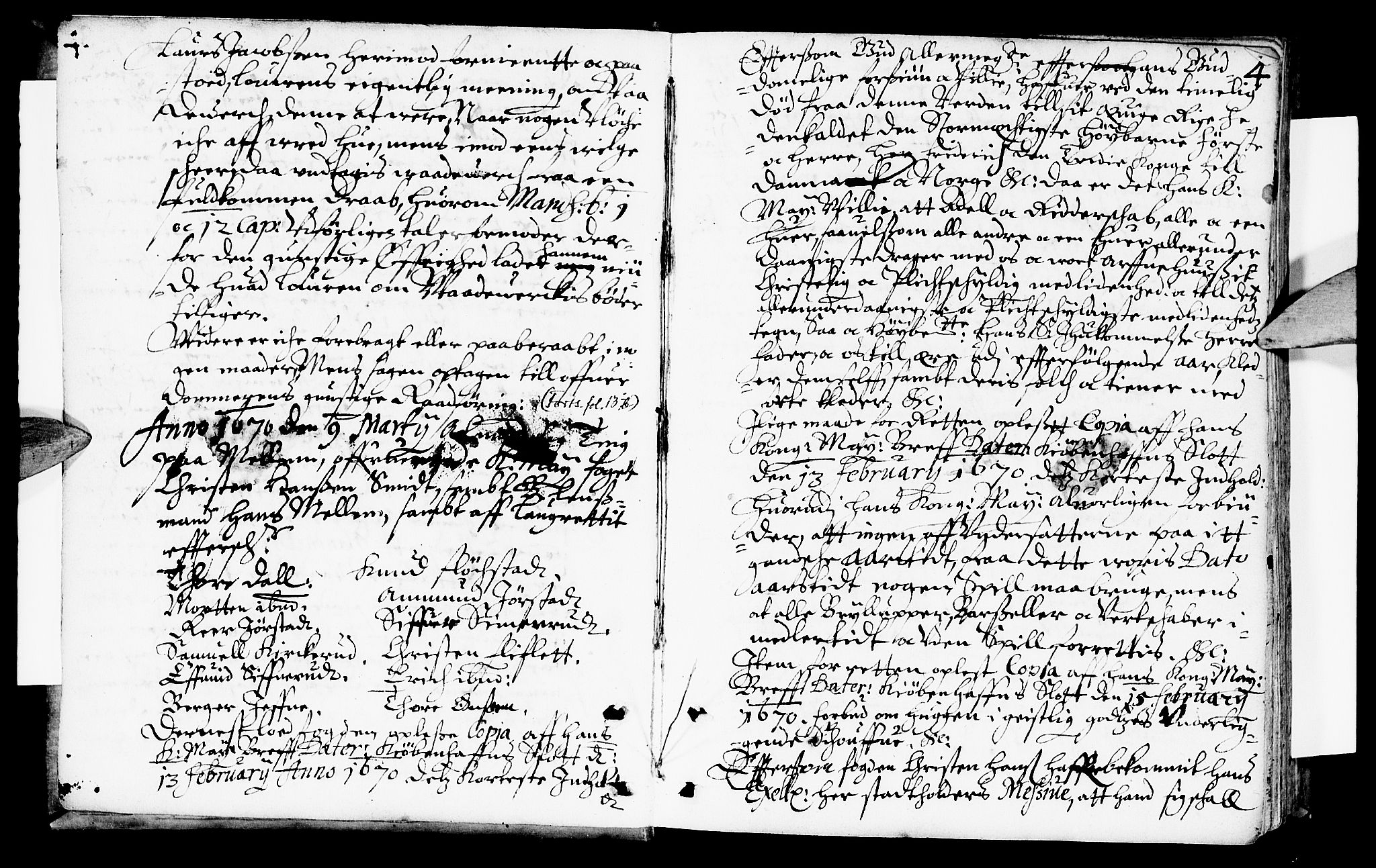 Sorenskriverier i Gudbrandsdalen, AV/SAH-TING-036/G/Gb/Gbb/L0007: Tingbok - Sør-Gudbrandsdal, 1670, s. 3b-4a