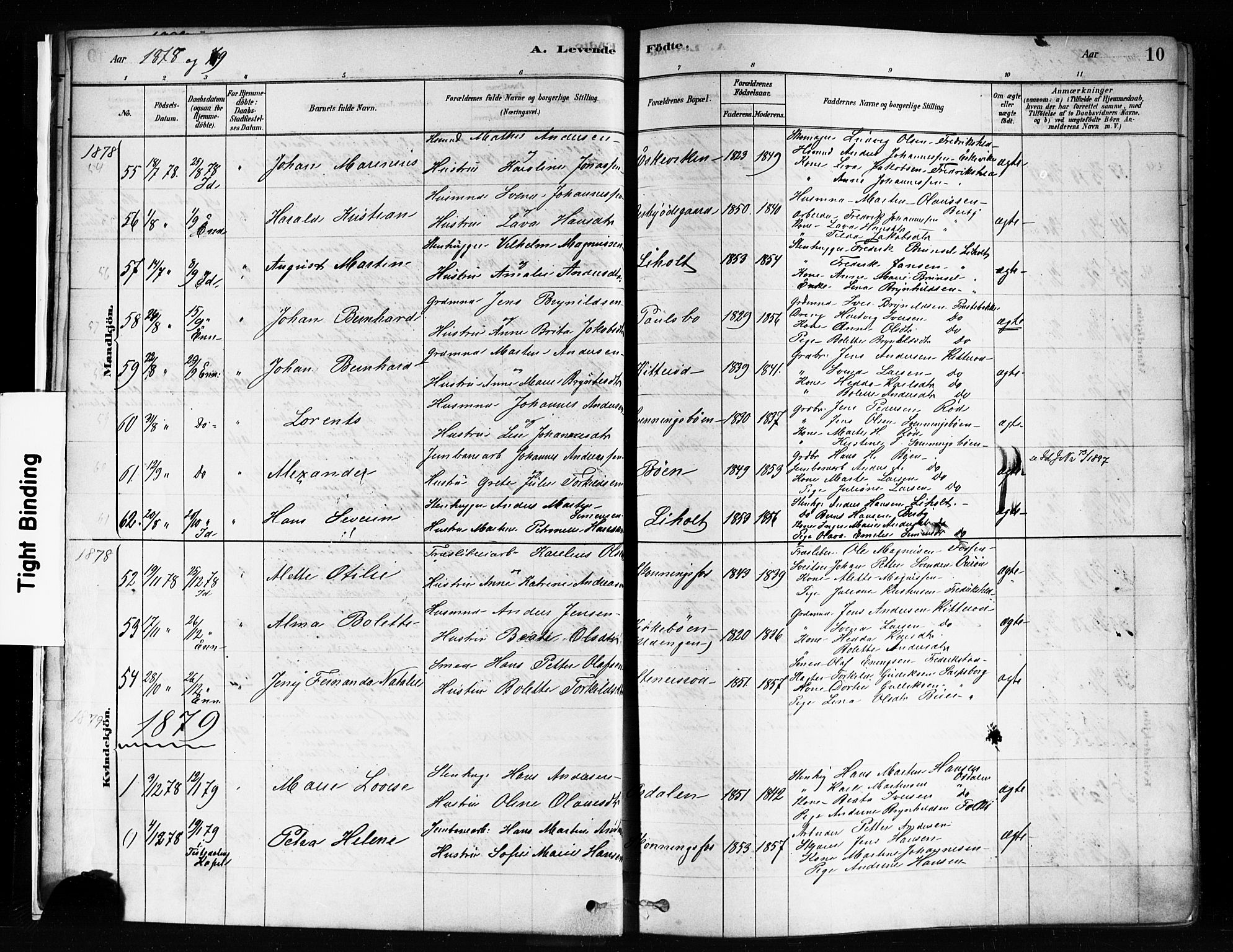 Idd prestekontor Kirkebøker, AV/SAO-A-10911/F/Fc/L0006a: Ministerialbok nr. III 6A, 1878-1903, s. 10