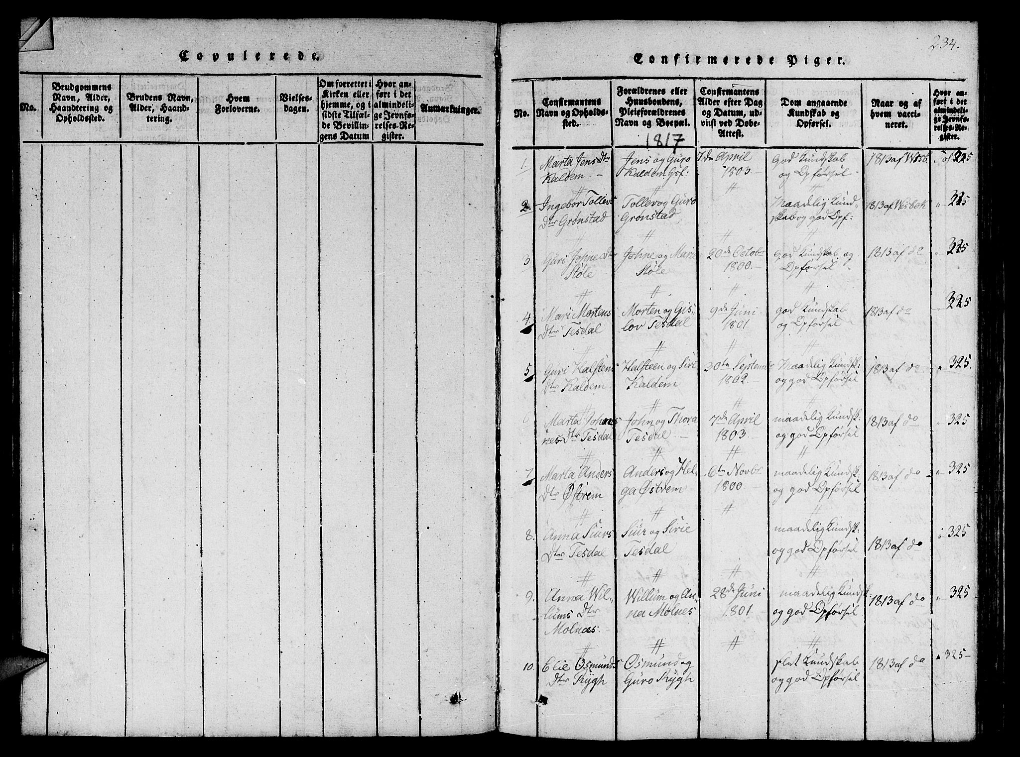 Etne sokneprestembete, AV/SAB-A-75001/H/Haa: Ministerialbok nr. A 6, 1815-1831, s. 234