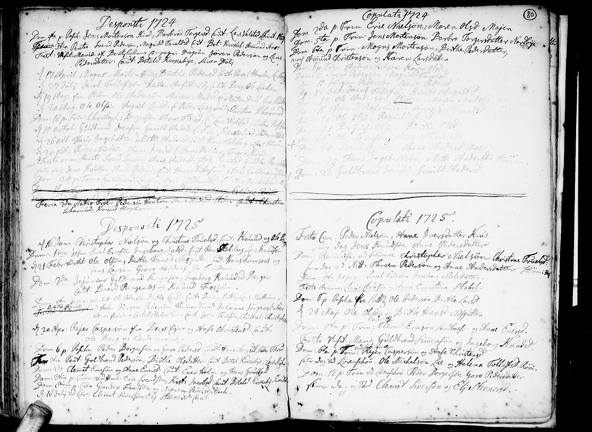 Skedsmo prestekontor Kirkebøker, SAO/A-10033a/F/Fa/L0002: Ministerialbok nr. I 2, 1715-1727, s. 80