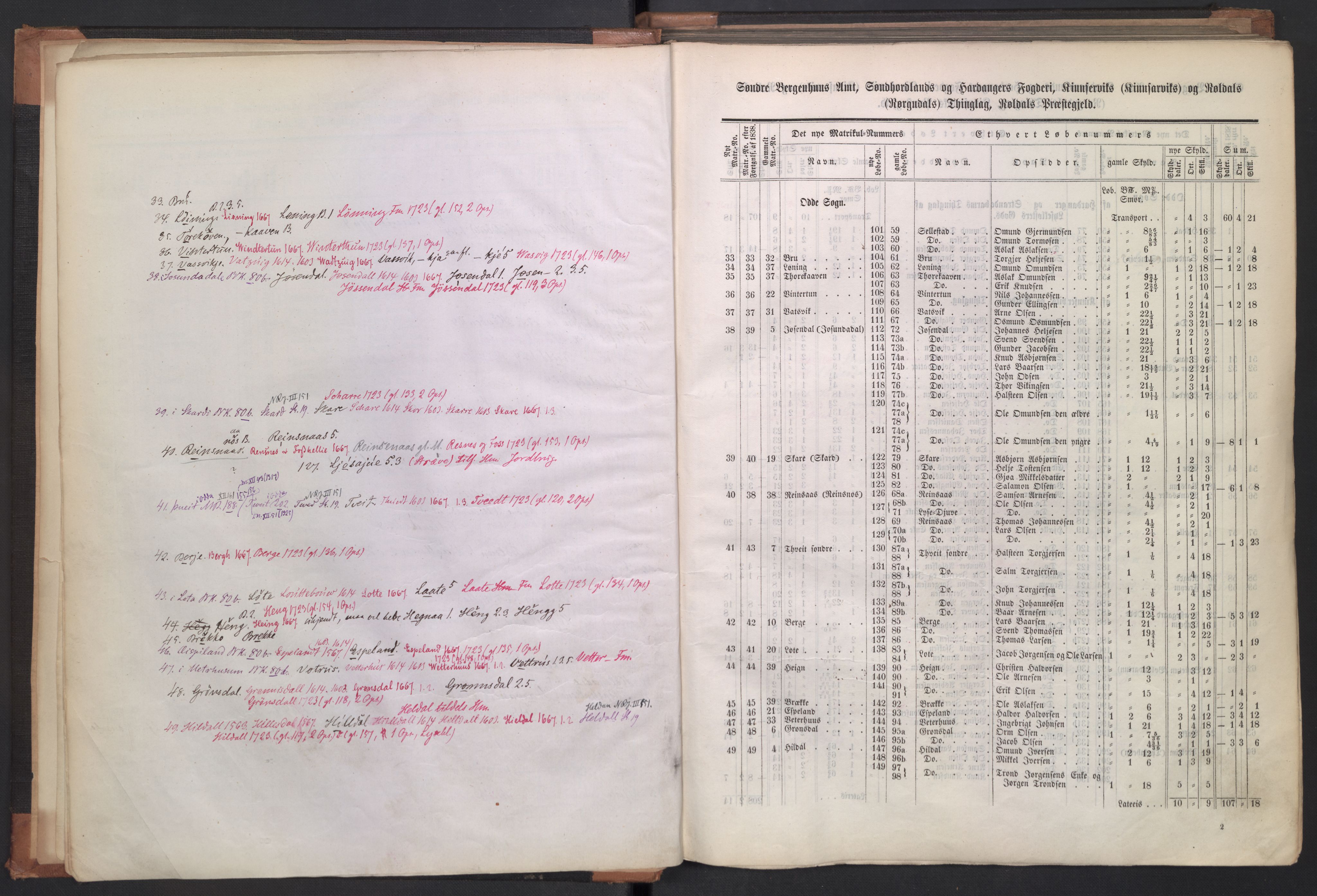 Rygh, AV/RA-PA-0034/F/Fb/L0011: Matrikkelen for 1838 - Søndre Bergenhus amt (Hordaaland fylke), 1838