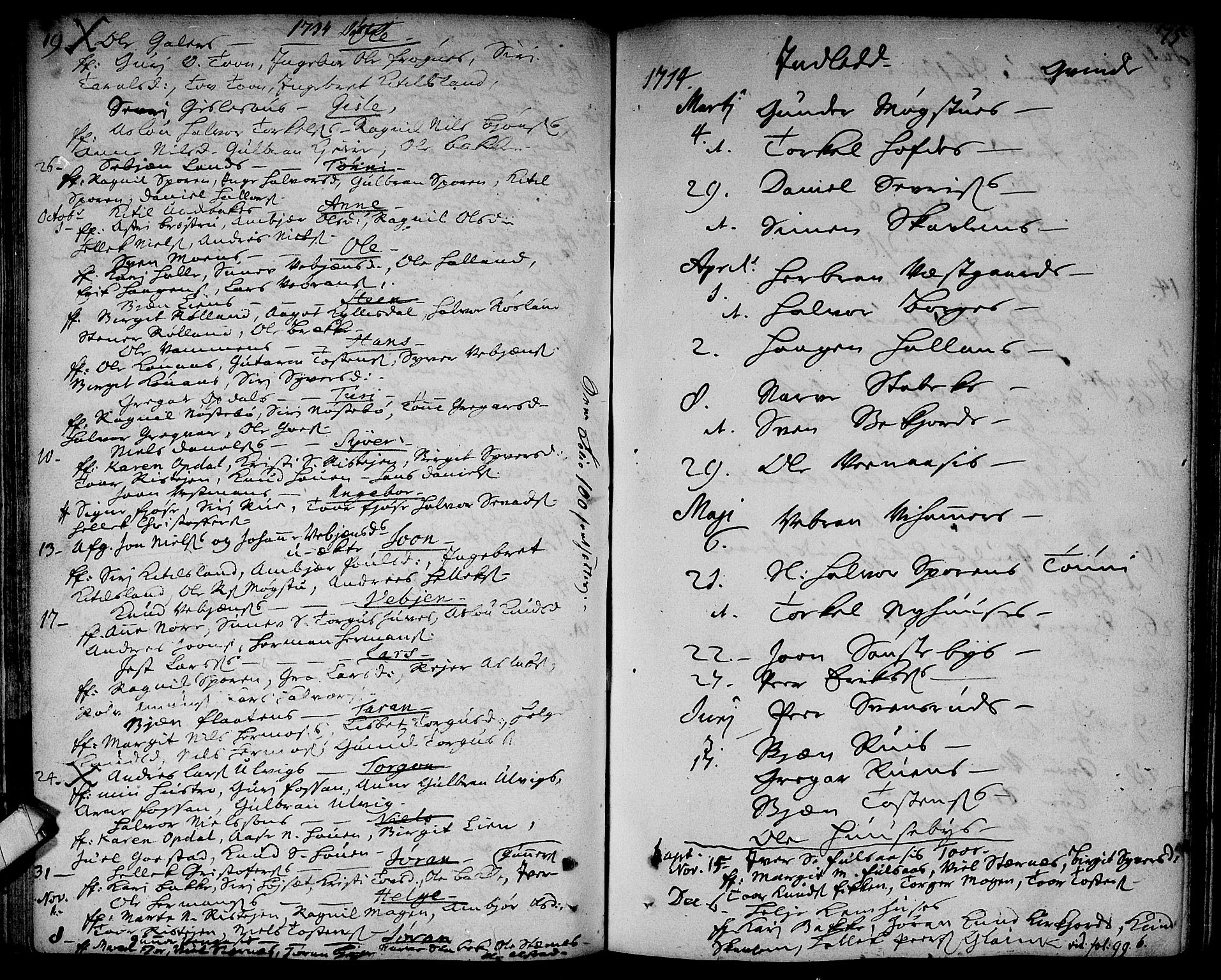 Rollag kirkebøker, AV/SAKO-A-240/F/Fa/L0002: Ministerialbok nr. I 2, 1714-1742, s. 75