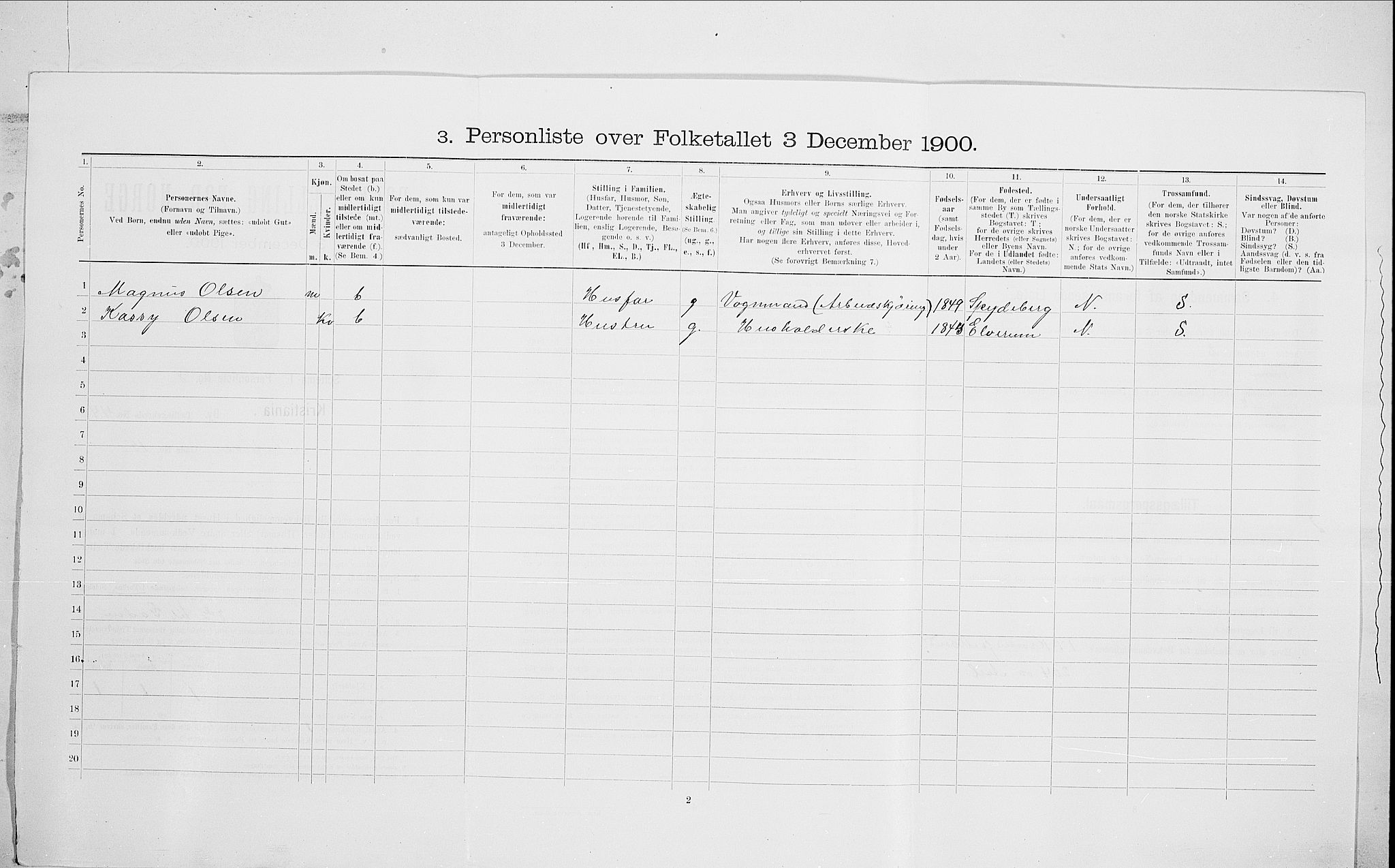 SAO, Folketelling 1900 for 0301 Kristiania kjøpstad, 1900, s. 74347