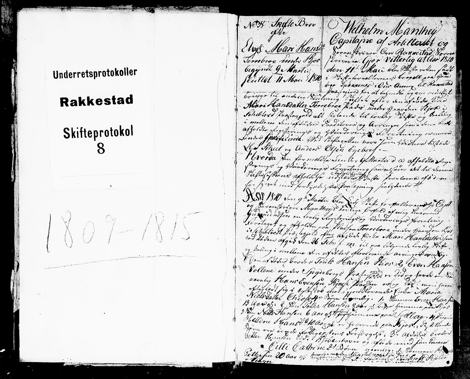 Rakkestad sorenskriveri, SAO/A-10686/H/Hb/L0008: Skifteprotokoller, 1810-1815