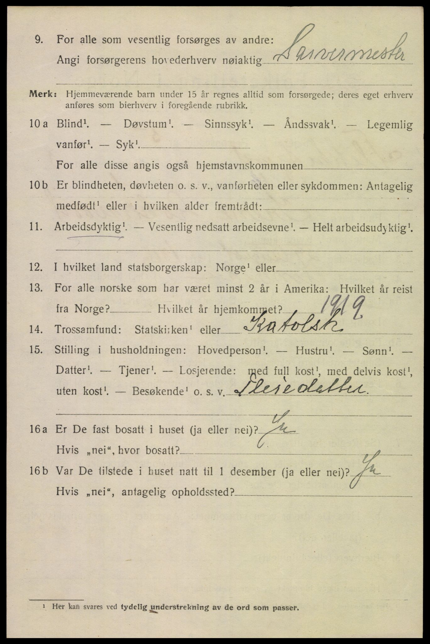 SAK, Folketelling 1920 for 1004 Flekkefjord kjøpstad, 1920, s. 3807