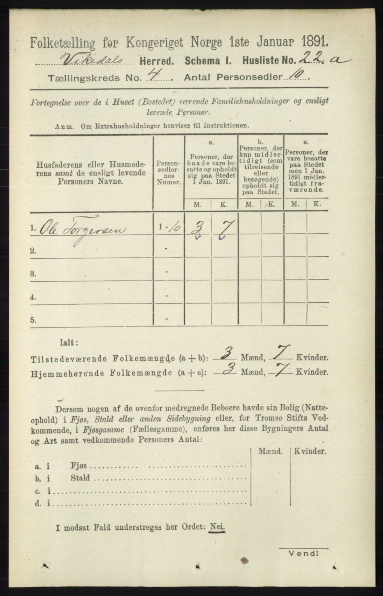 RA, Folketelling 1891 for 1157 Vikedal herred, 1891, s. 918