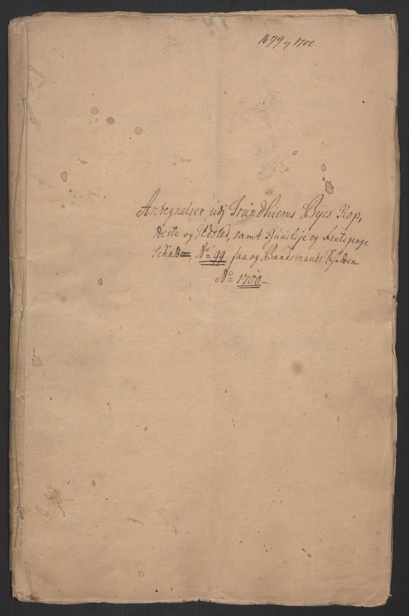 Rentekammeret inntil 1814, Reviderte regnskaper, Byregnskaper, RA/EA-4066/R/Rs/L0507: [S3] Kontribusjonsregnskap, 1699-1711, s. 348