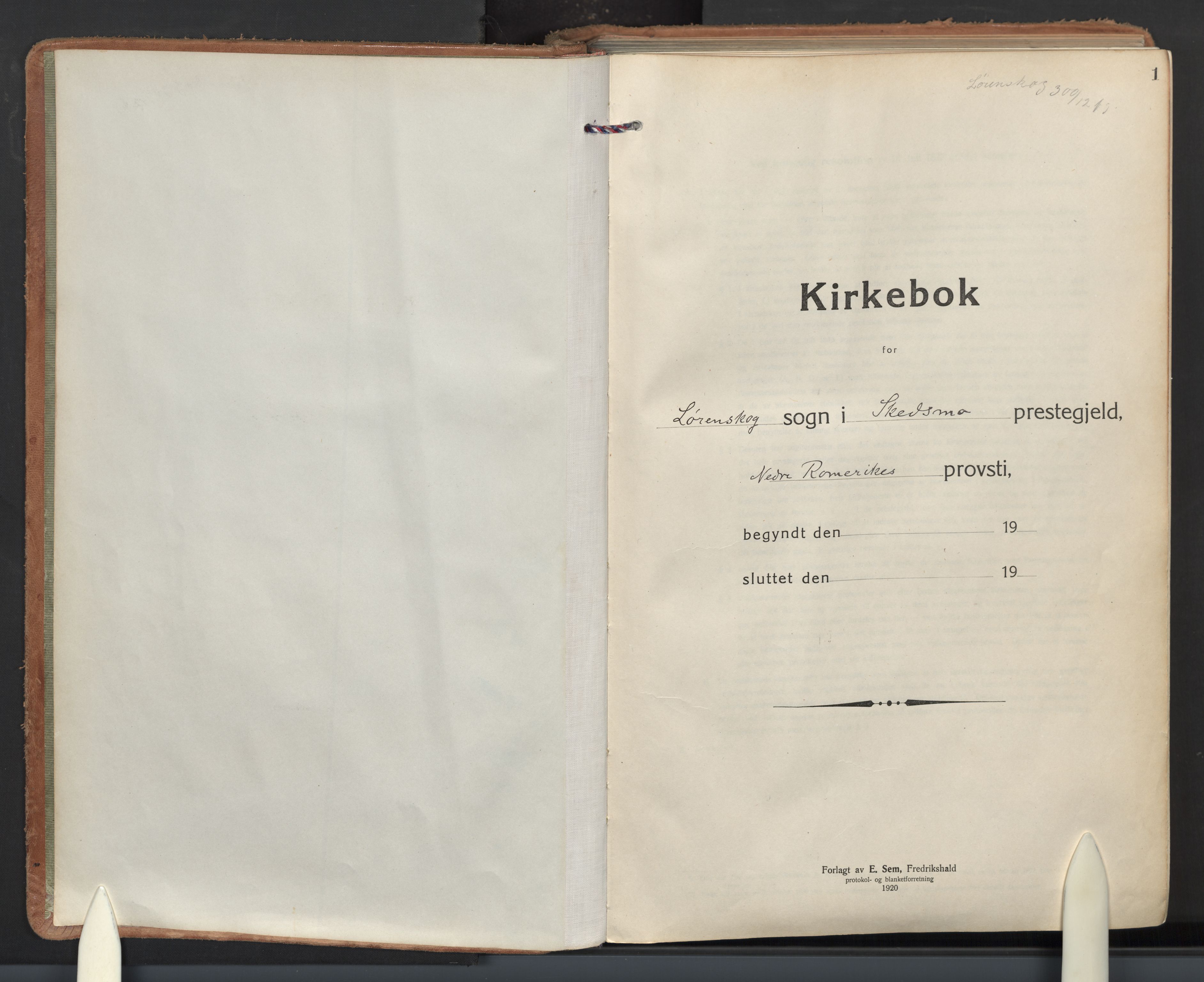 Skedsmo prestekontor Kirkebøker, AV/SAO-A-10033a/F/Fb/L0003: Ministerialbok nr. II 3, 1921-1936, s. 1