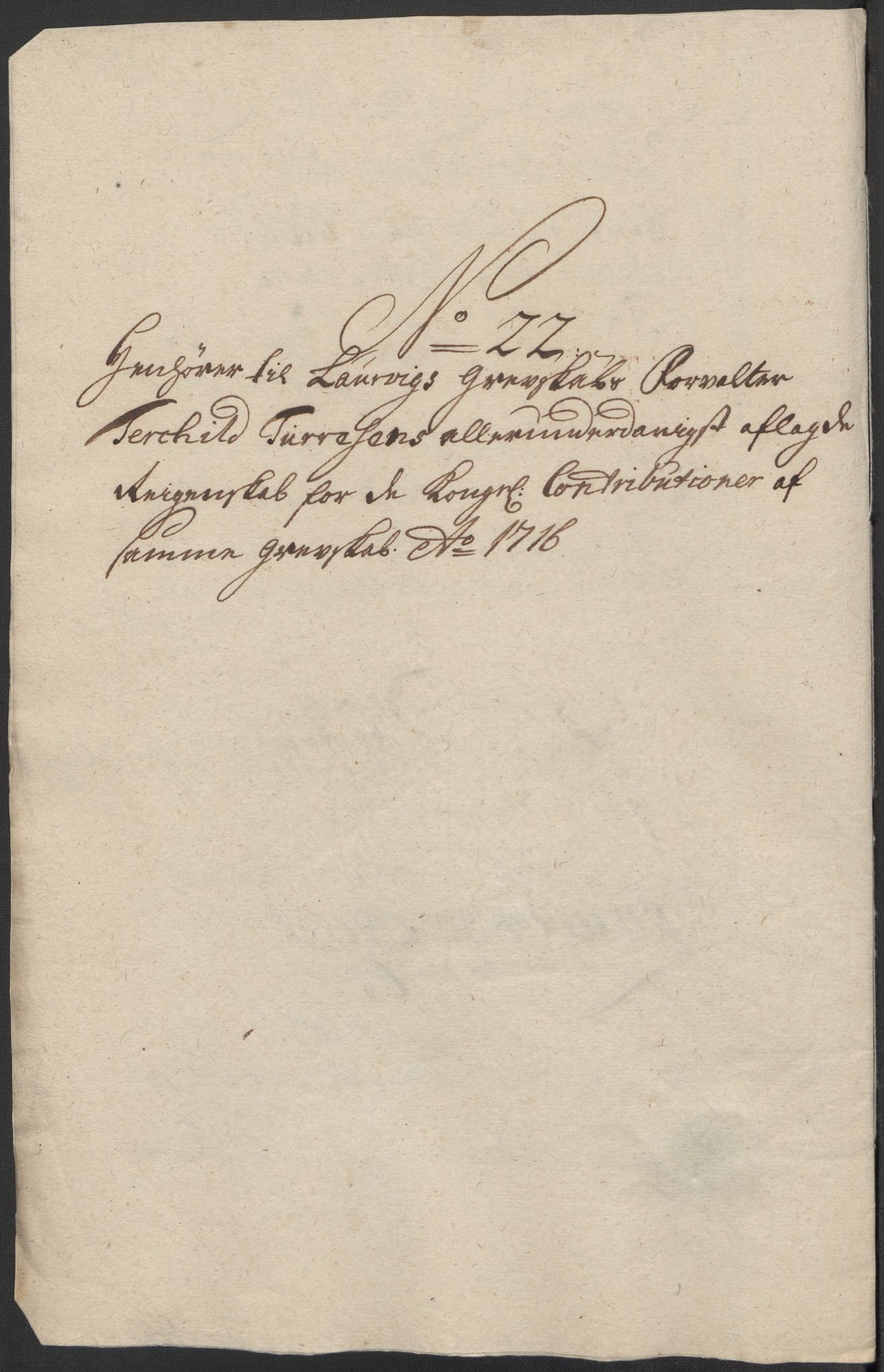 Rentekammeret inntil 1814, Reviderte regnskaper, Fogderegnskap, RA/EA-4092/R33/L1987: Fogderegnskap Larvik grevskap, 1716-1717, s. 230