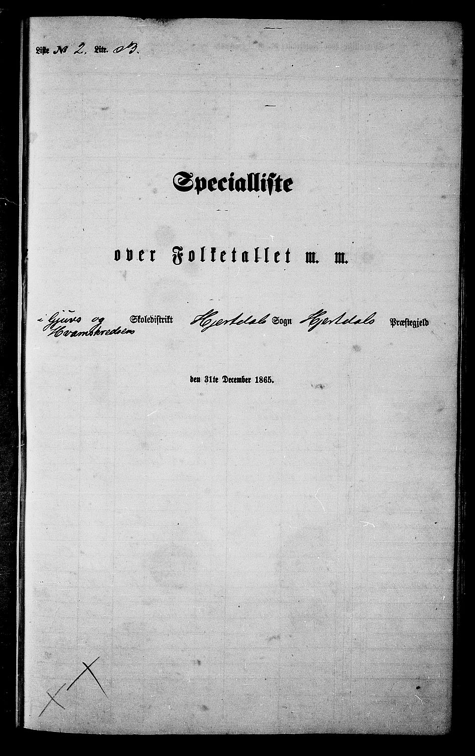 RA, Folketelling 1865 for 0827P Hjartdal prestegjeld, 1865, s. 45