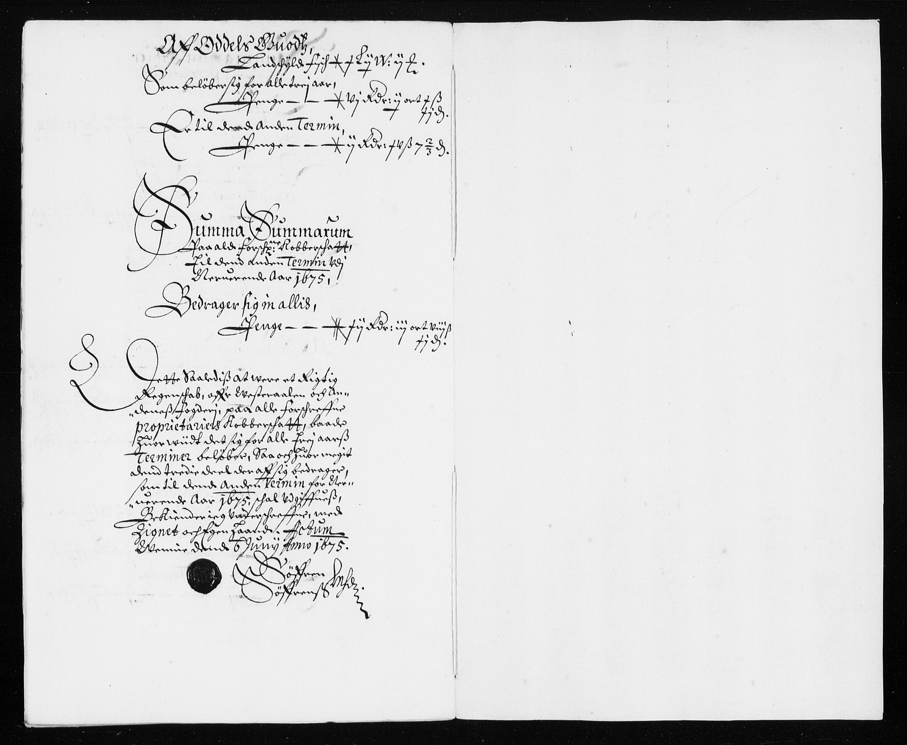 Rentekammeret inntil 1814, Reviderte regnskaper, Stiftamtstueregnskaper, Trondheim stiftamt og Nordland amt, AV/RA-EA-6044/R/Rh/L0005: Nordland amt, 1675