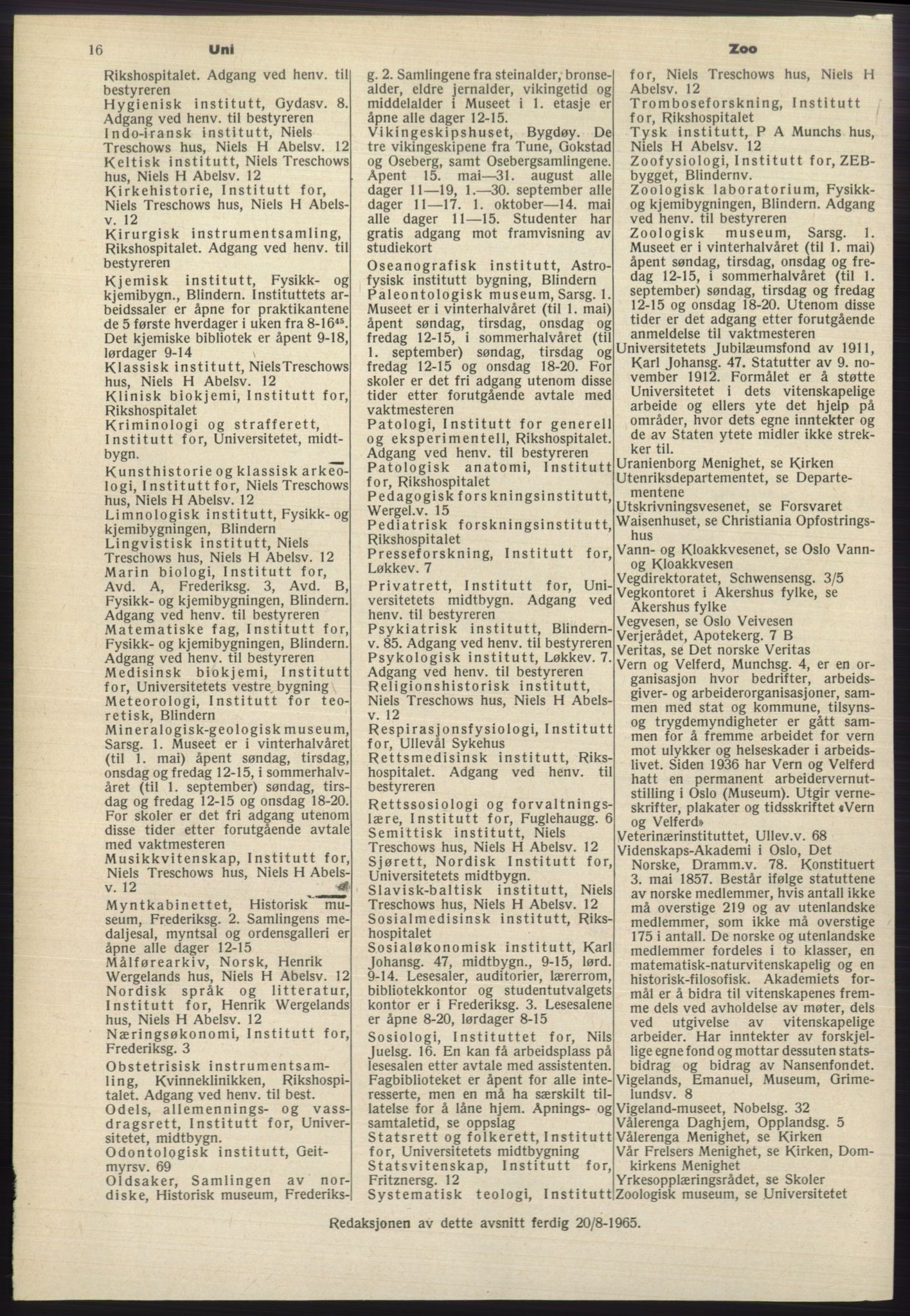 Kristiania/Oslo adressebok, PUBL/-, 1965-1966, s. 16