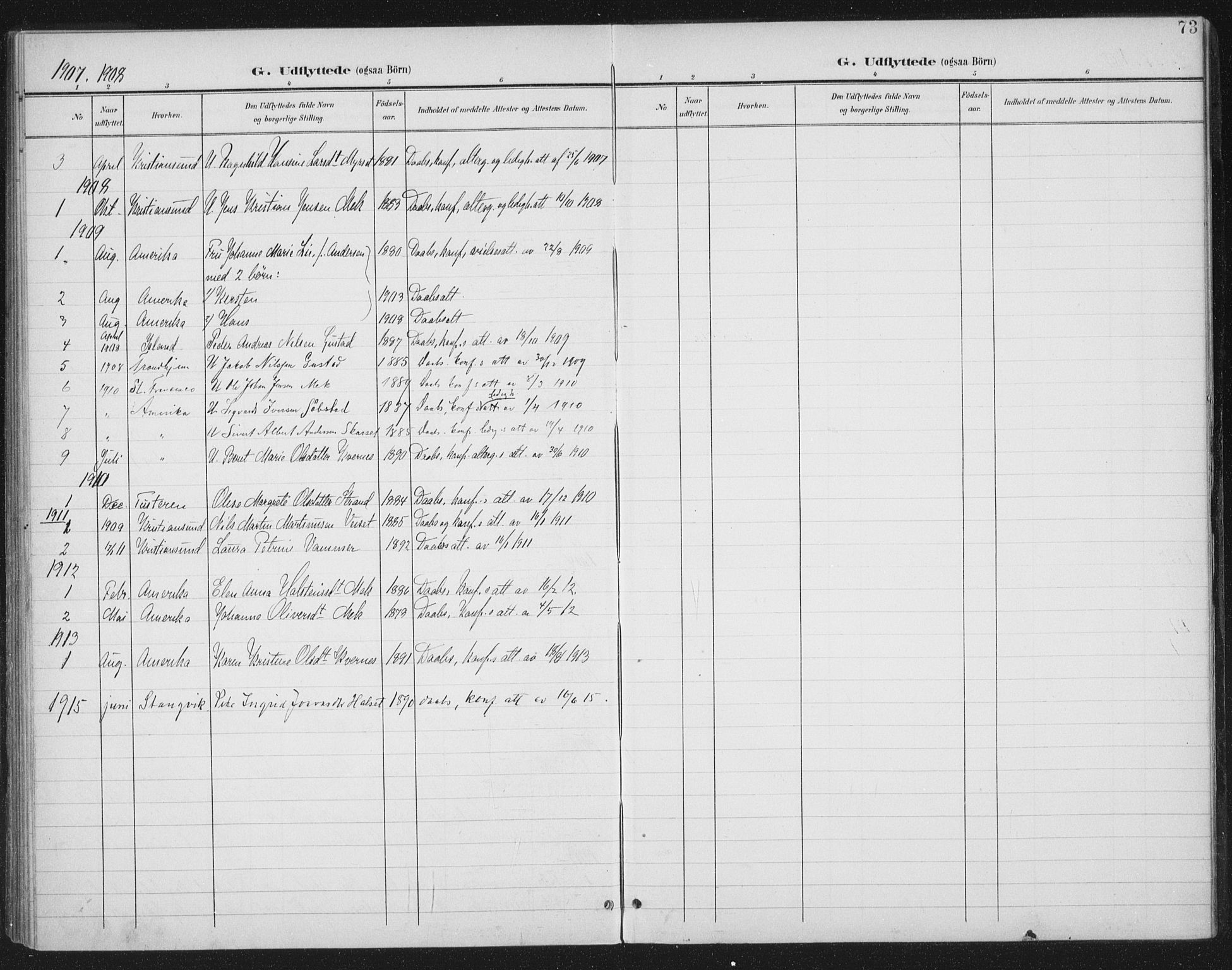 Ministerialprotokoller, klokkerbøker og fødselsregistre - Møre og Romsdal, AV/SAT-A-1454/568/L0810: Ministerialbok nr. 568A14, 1901-1915, s. 73