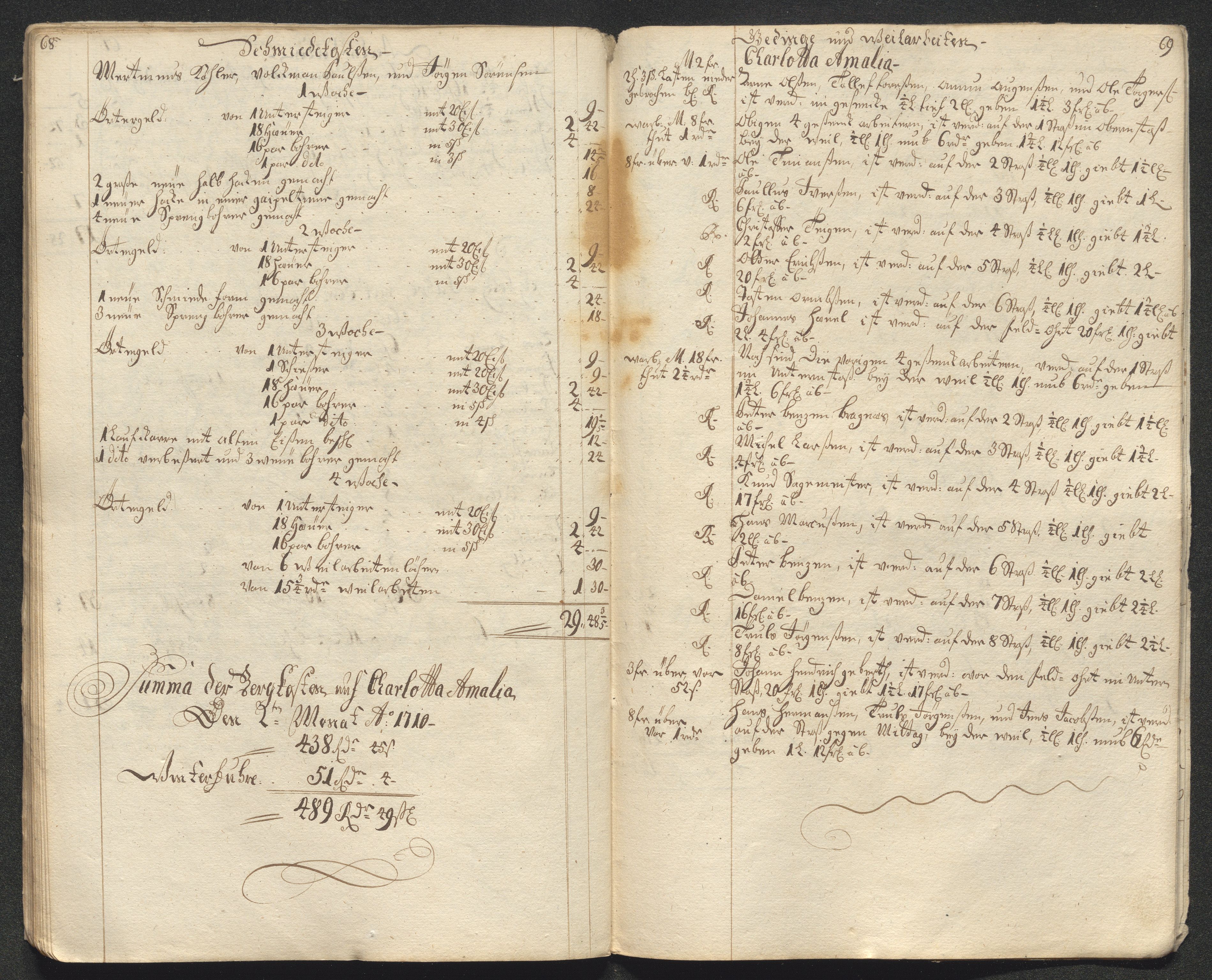 Kongsberg Sølvverk 1623-1816, AV/SAKO-EA-3135/001/D/Dc/Dcd/L0099: Utgiftsregnskap for gruver m.m., 1710, s. 86