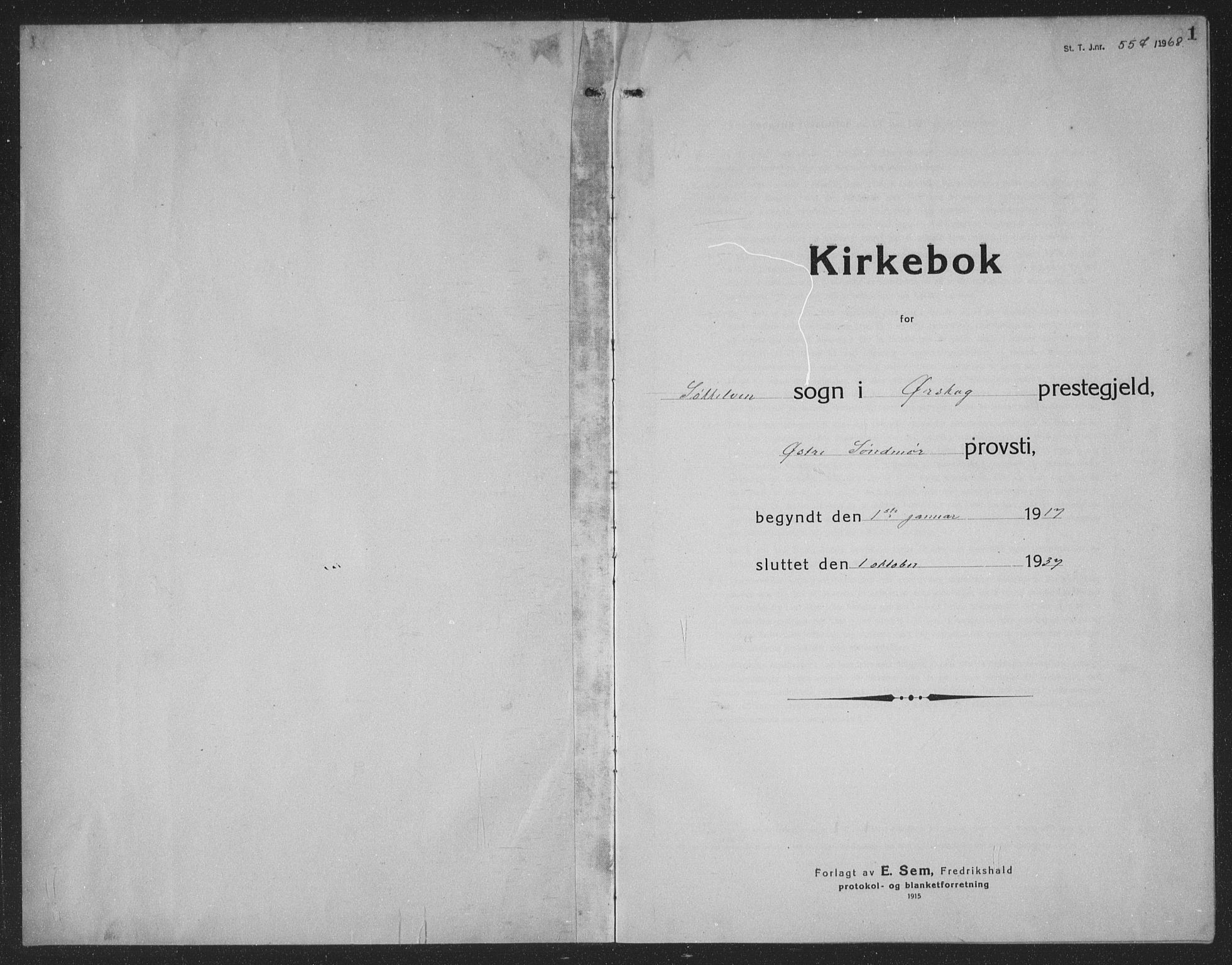 Ministerialprotokoller, klokkerbøker og fødselsregistre - Møre og Romsdal, SAT/A-1454/523/L0342: Klokkerbok nr. 523C05, 1916-1937, s. 1