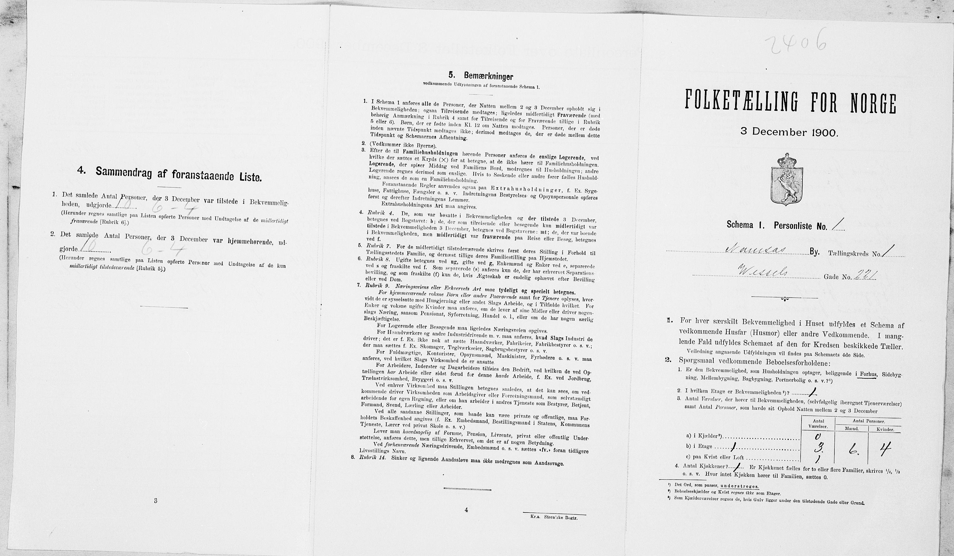 SAT, Folketelling 1900 for 1703 Namsos ladested, 1900, s. 202