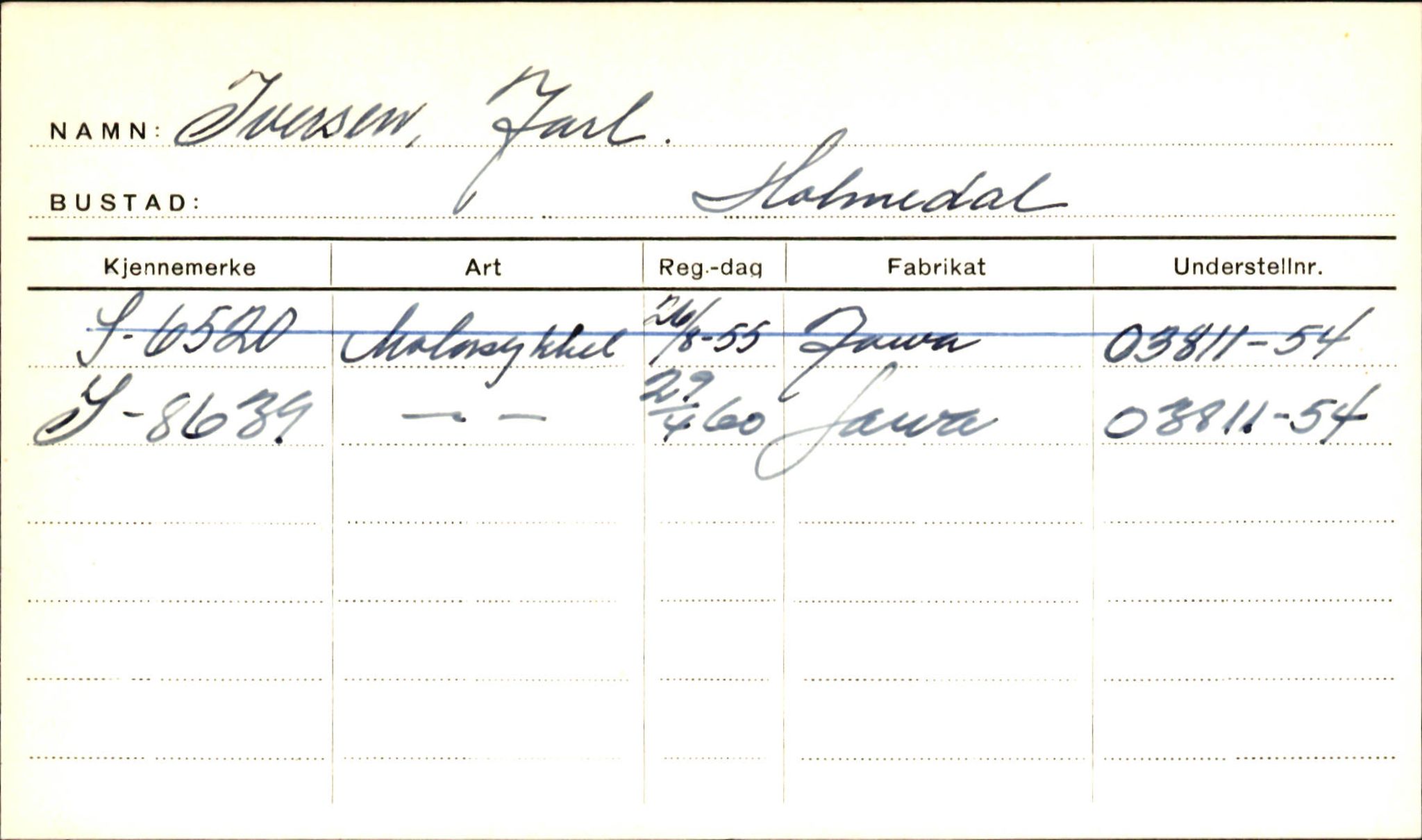 Statens vegvesen, Sogn og Fjordane vegkontor, SAB/A-5301/4/F/L0001A: Eigarregister Fjordane til 1.6.1961, 1930-1961, s. 916