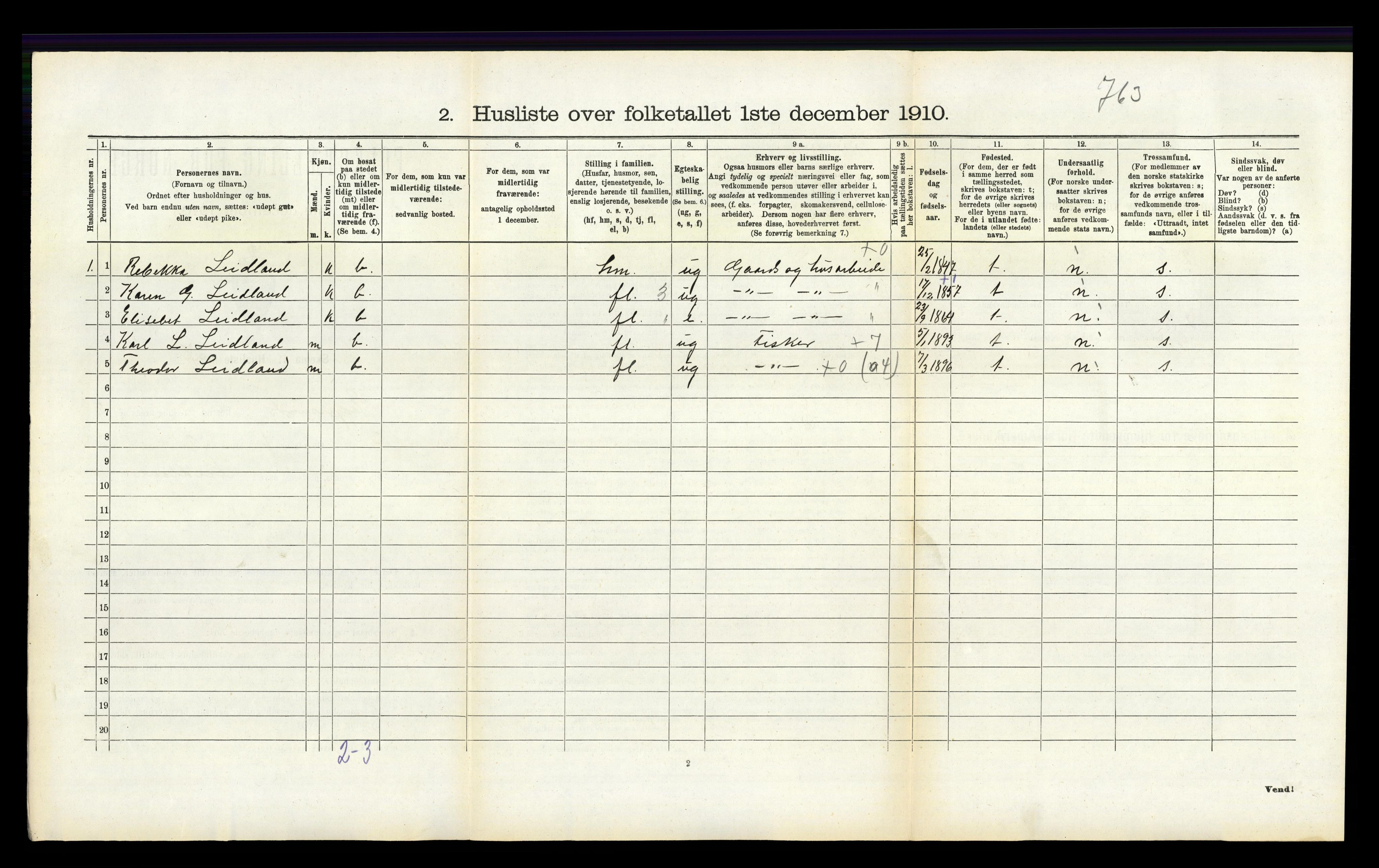 RA, Folketelling 1910 for 1116 Eigersund herred, 1910, s. 235