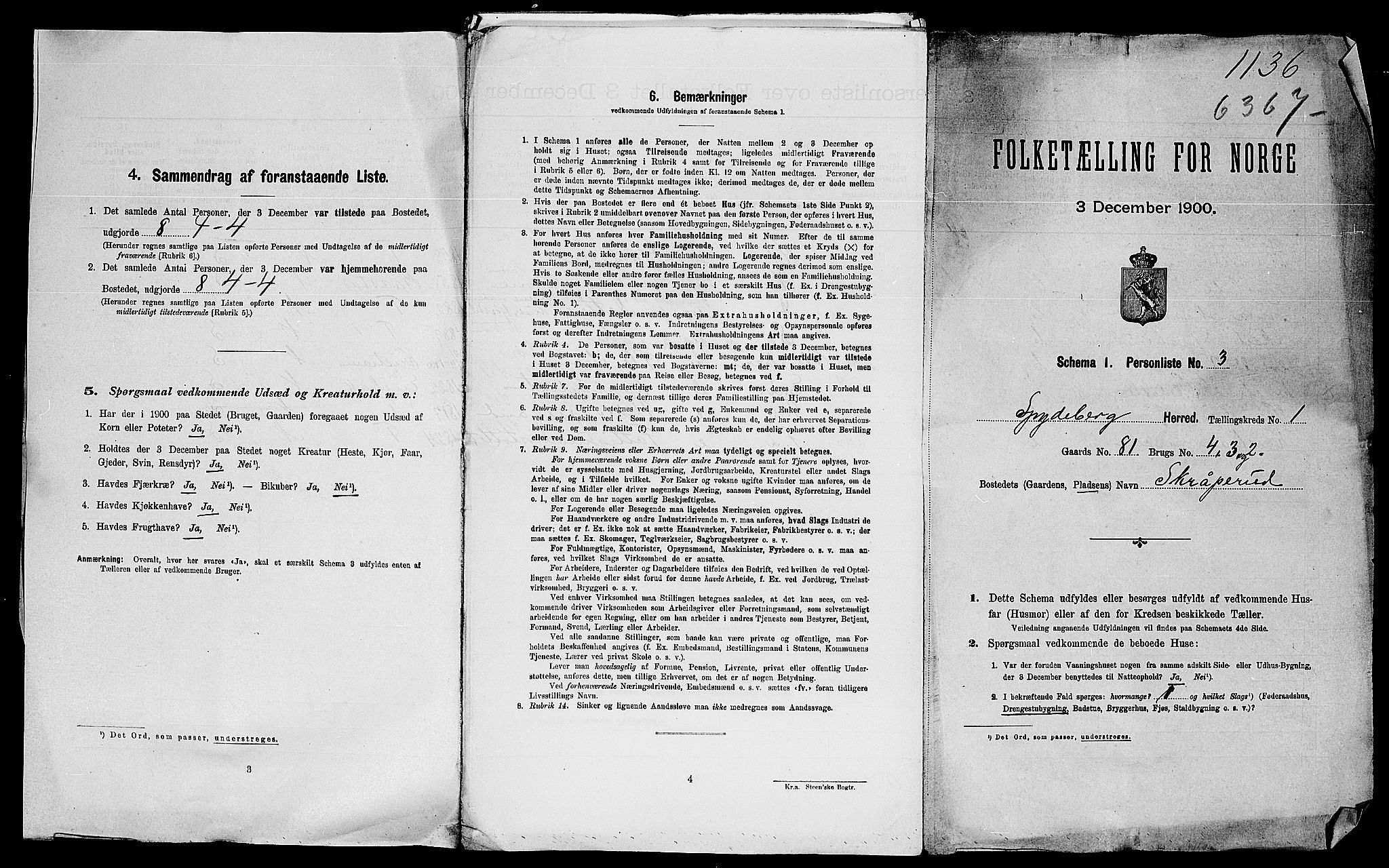 SAO, Folketelling 1900 for 0123 Spydeberg herred, 1900, s. 33