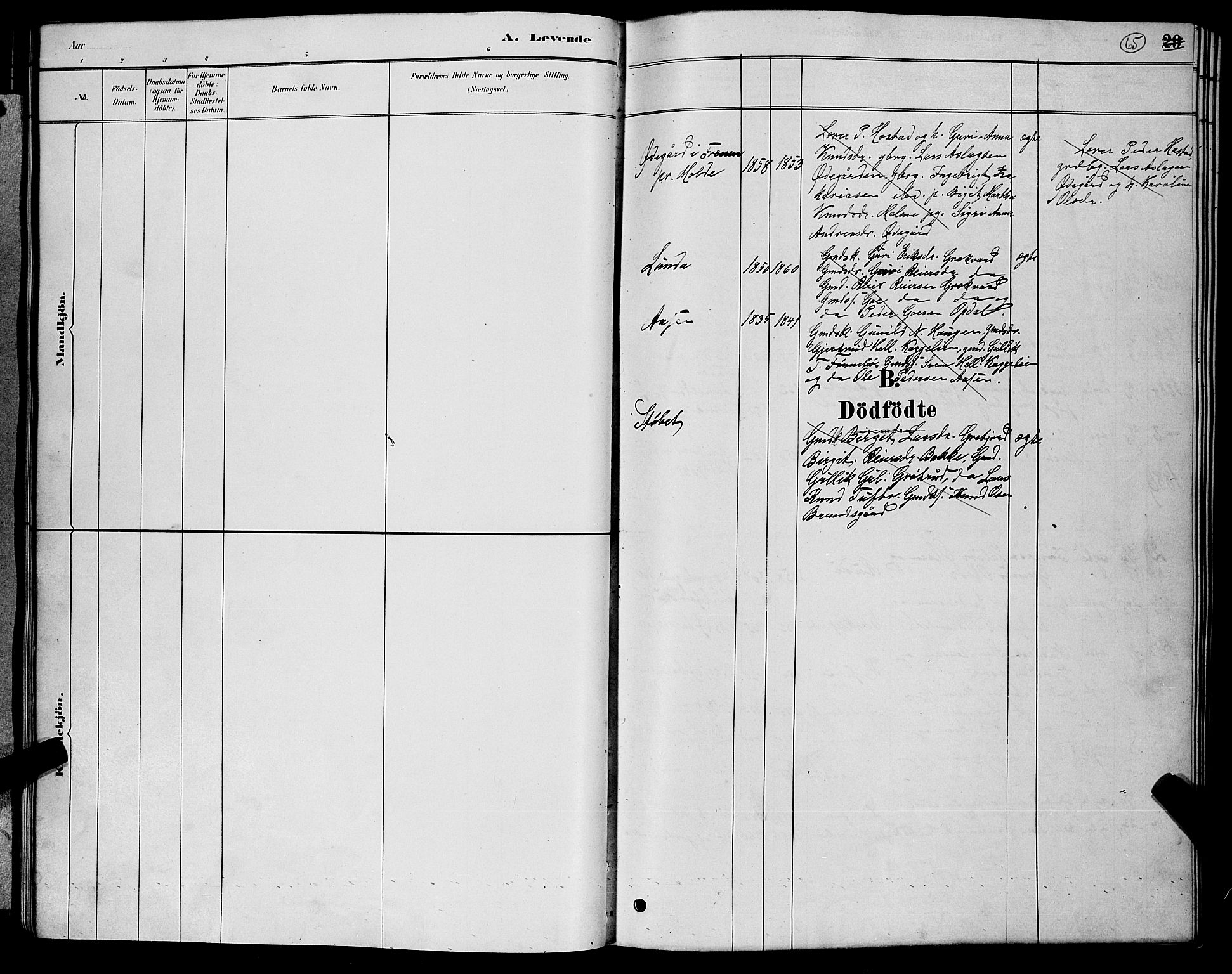 Nore kirkebøker, AV/SAKO-A-238/G/Gb/L0002: Klokkerbok nr. II 2, 1878-1894, s. 65