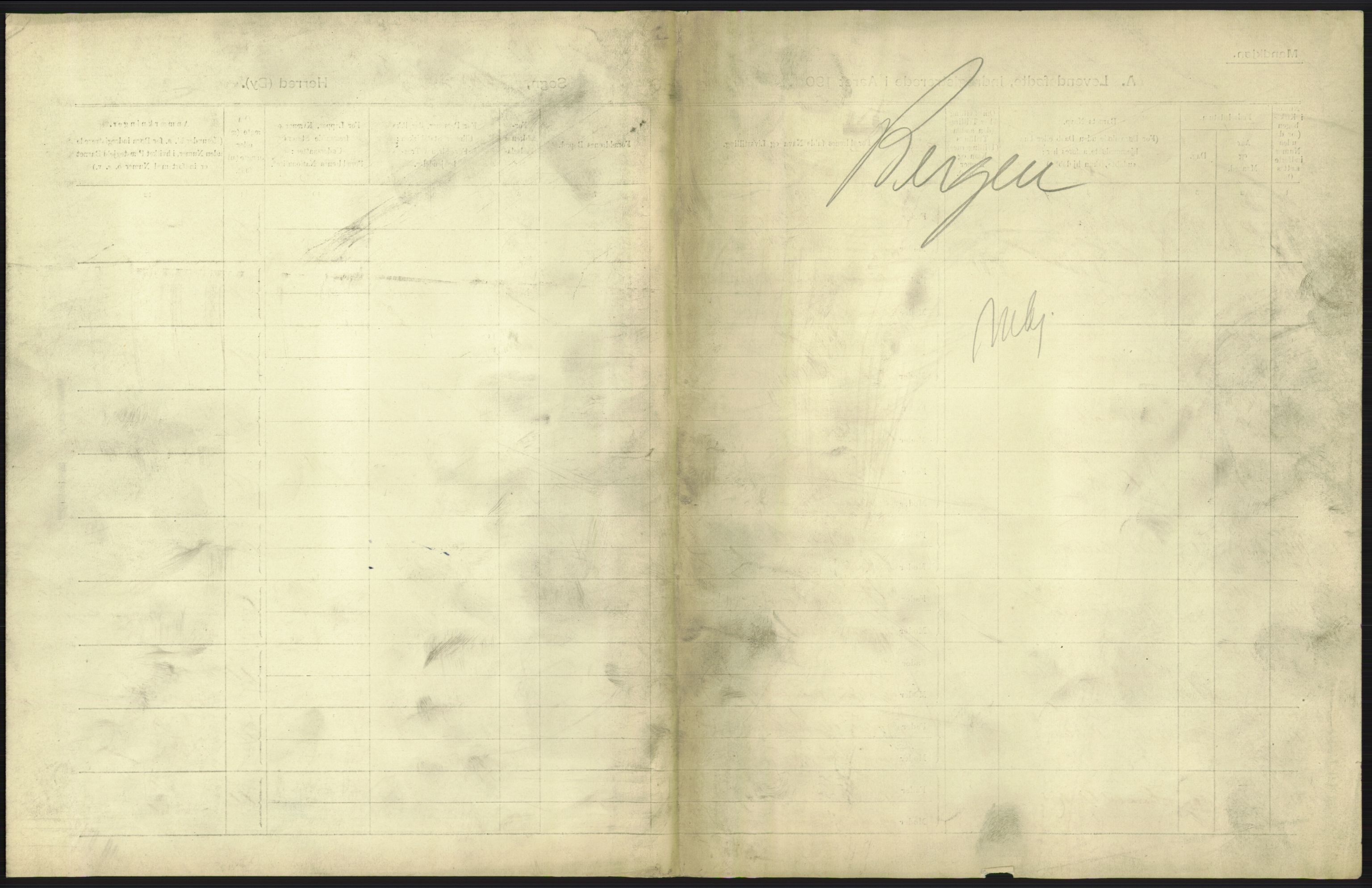 Statistisk sentralbyrå, Sosiodemografiske emner, Befolkning, AV/RA-S-2228/D/Df/Dfa/Dfac/L0026: Bergen: Fødte, 1905, s. 247