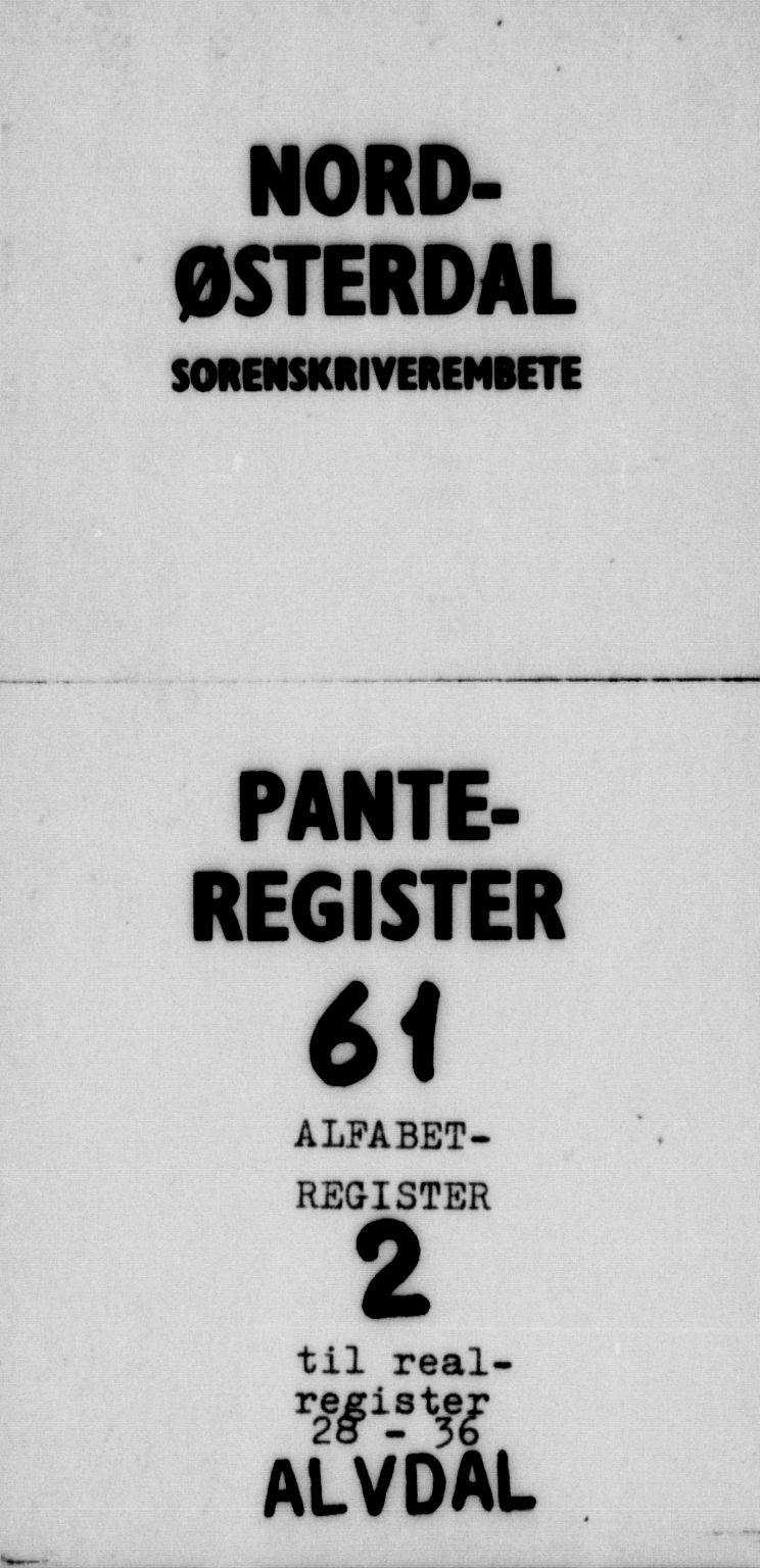 Nord-Østerdal tingrett, SAH/TING-020/H/Ha/Haj/L0061: Panteregister nr. 61