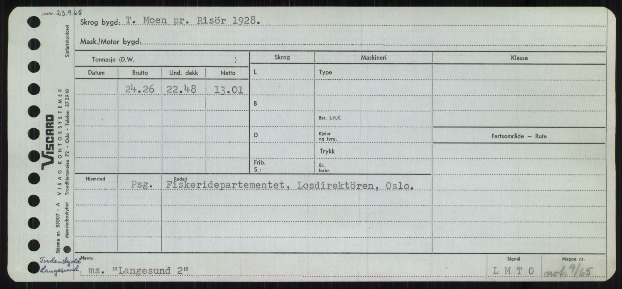 Sjøfartsdirektoratet med forløpere, Skipsmålingen, RA/S-1627/H/Ha/L0003/0002: Fartøy, Hilm-Mar / Fartøy, Kom-Mar, s. 303