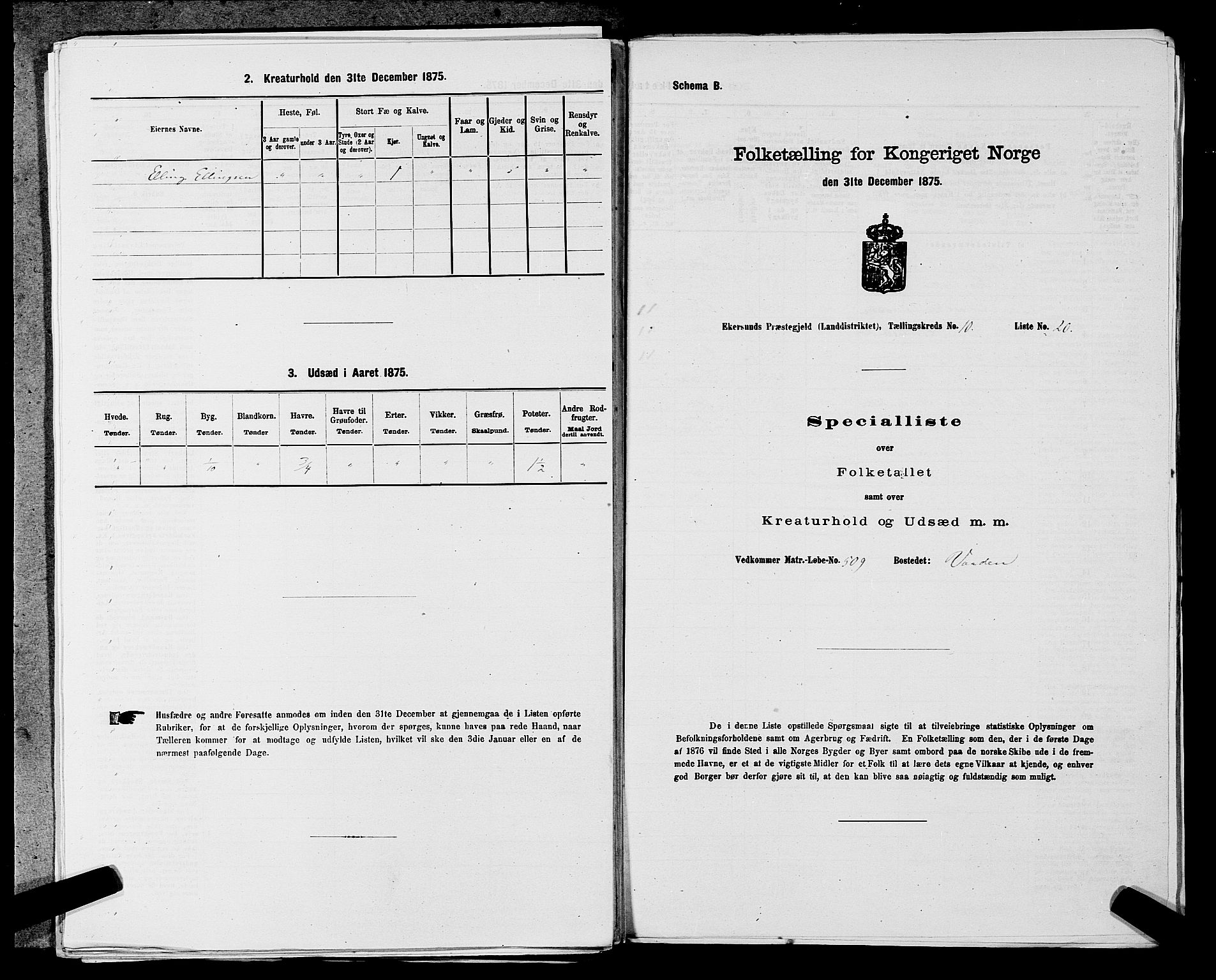 SAST, Folketelling 1875 for 1116L Eigersund prestegjeld, Eigersund landsokn og Ogna sokn, 1875, s. 1184