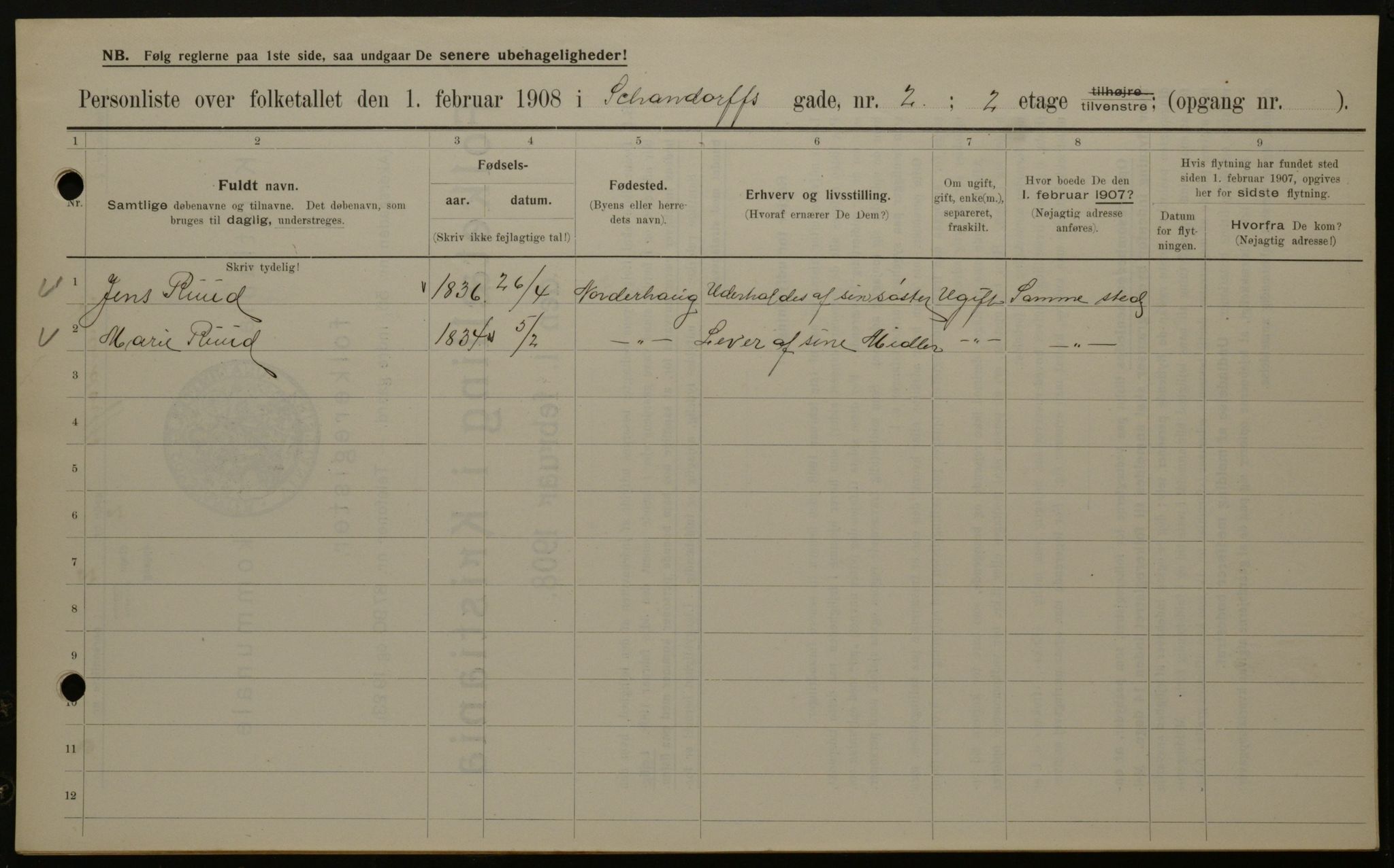 OBA, Kommunal folketelling 1.2.1908 for Kristiania kjøpstad, 1908, s. 80638