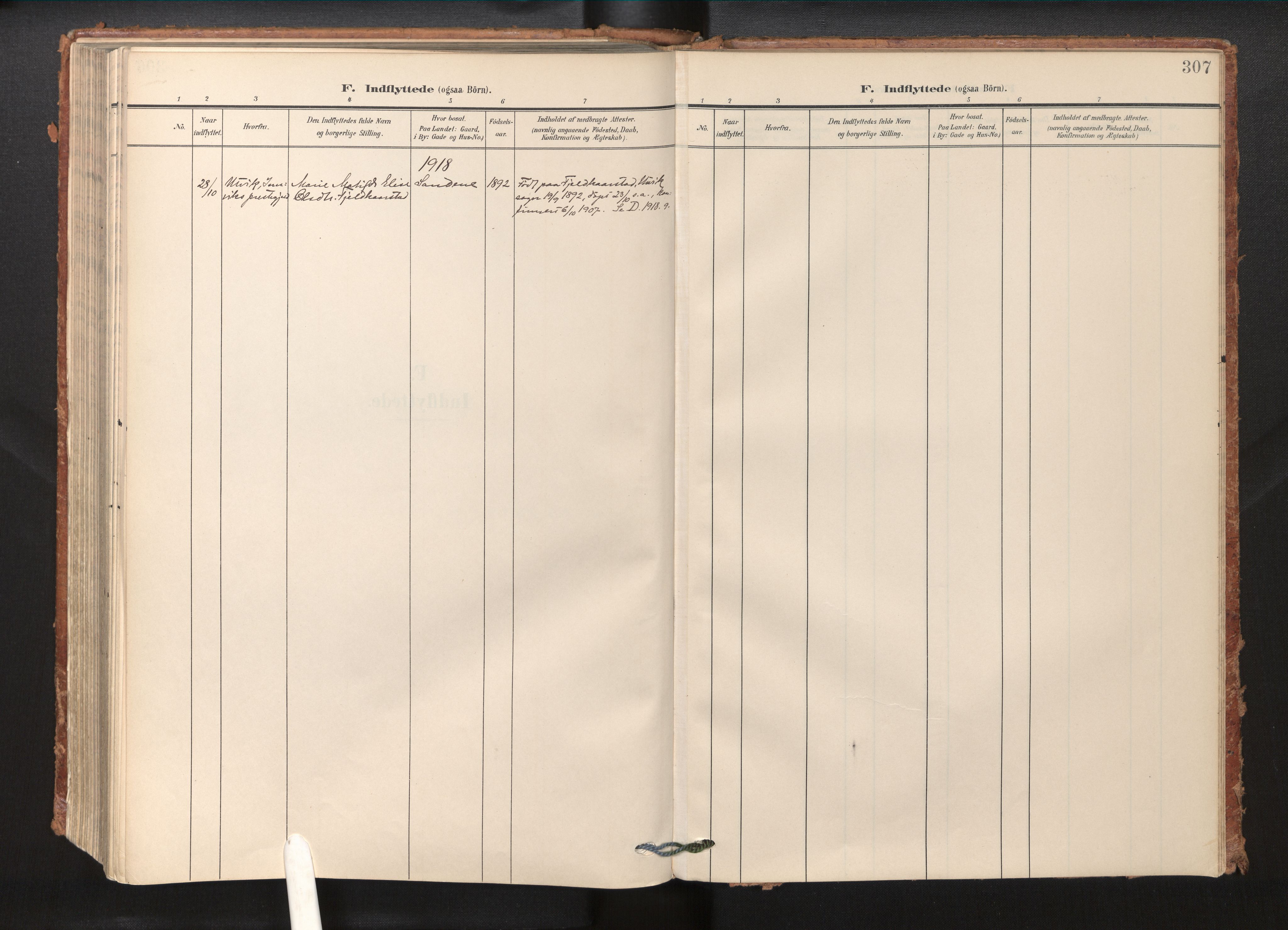 Gloppen sokneprestembete, SAB/A-80101/H/Haa/Haab/L0002: Ministerialbok nr. B 2, 1906-1932, s. 306b-307a