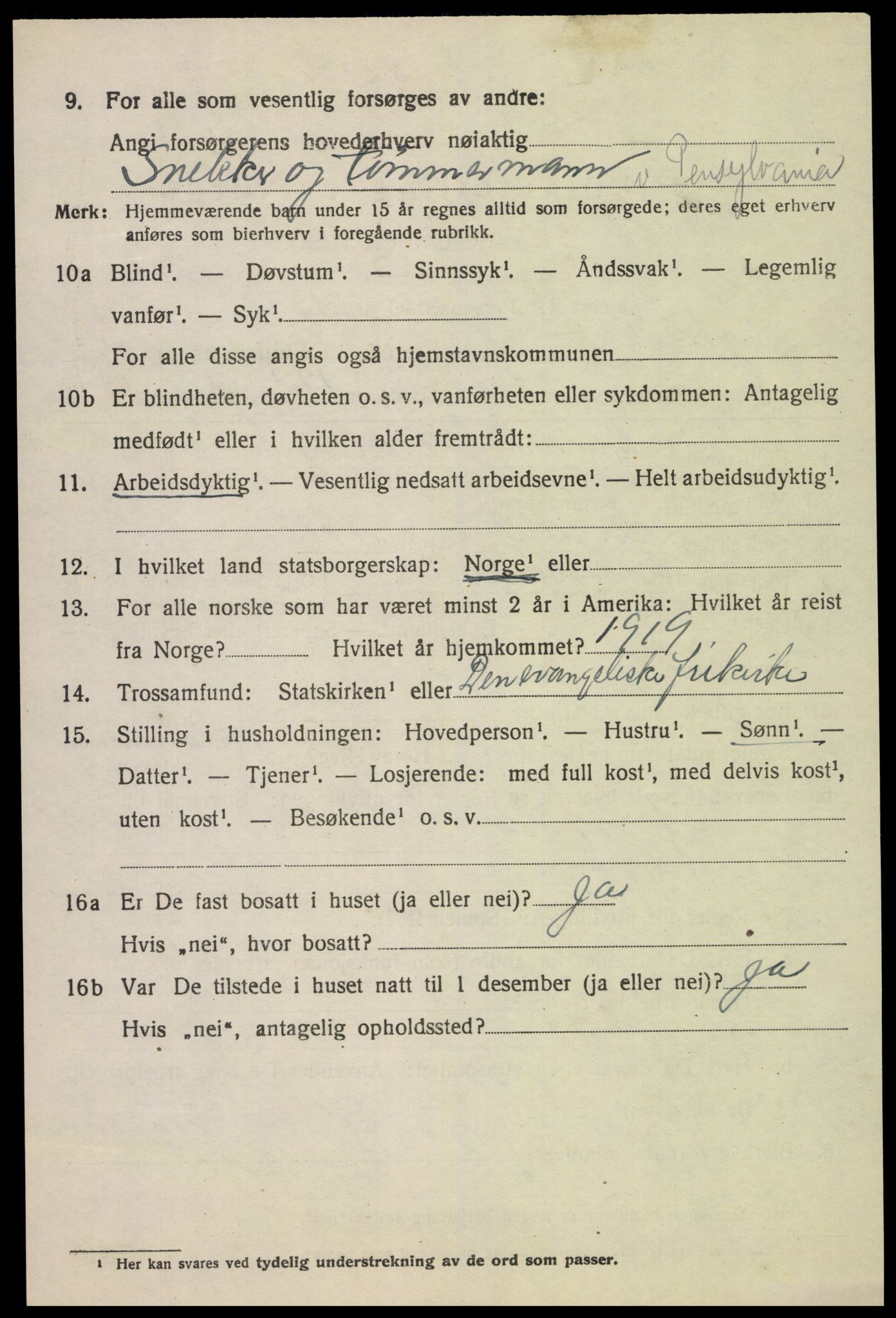 SAK, Folketelling 1920 for 1032 Lyngdal herred, 1920, s. 2328