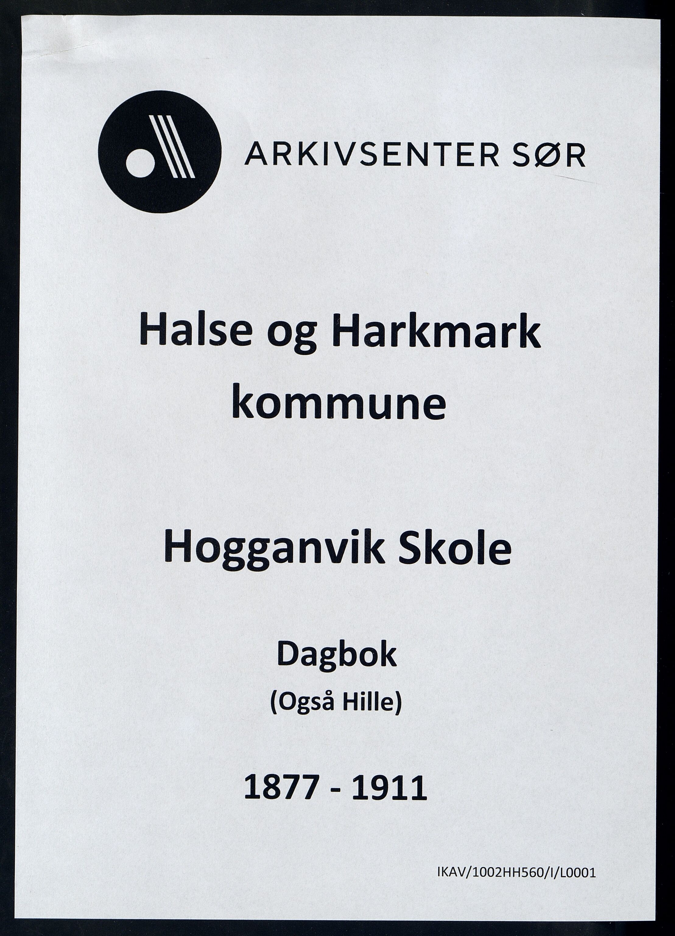 Halse og Harkmark kommune - Hogganvik Skole, IKAV/1002HH560/I/L0001: Dagbok, 1877-1911