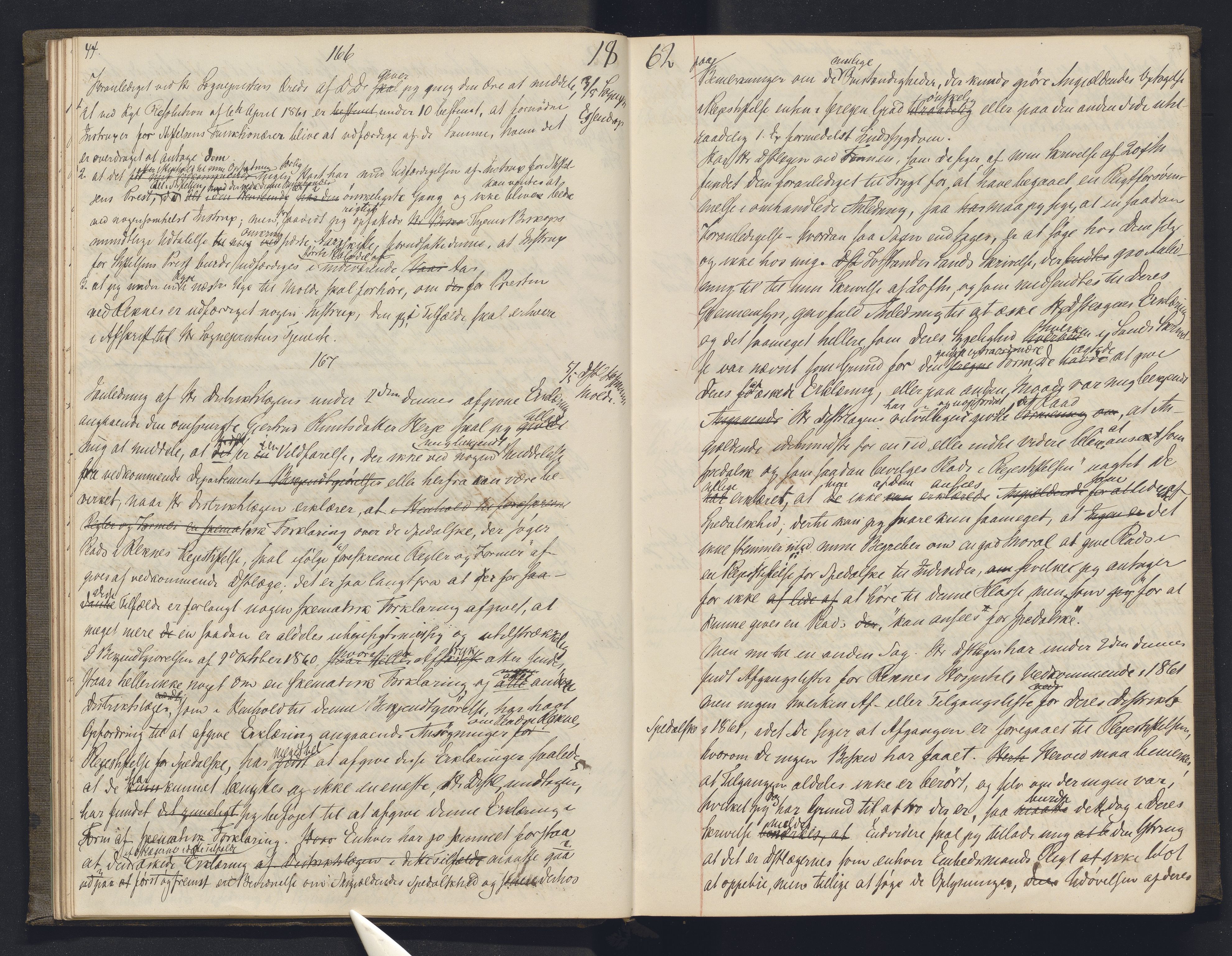 Lepraarkiver - Overlegen for den spedalske sykdom, AV/SAB-A-61001/B.b/L0003: Kopibok, 1862-1865, s. 44-45