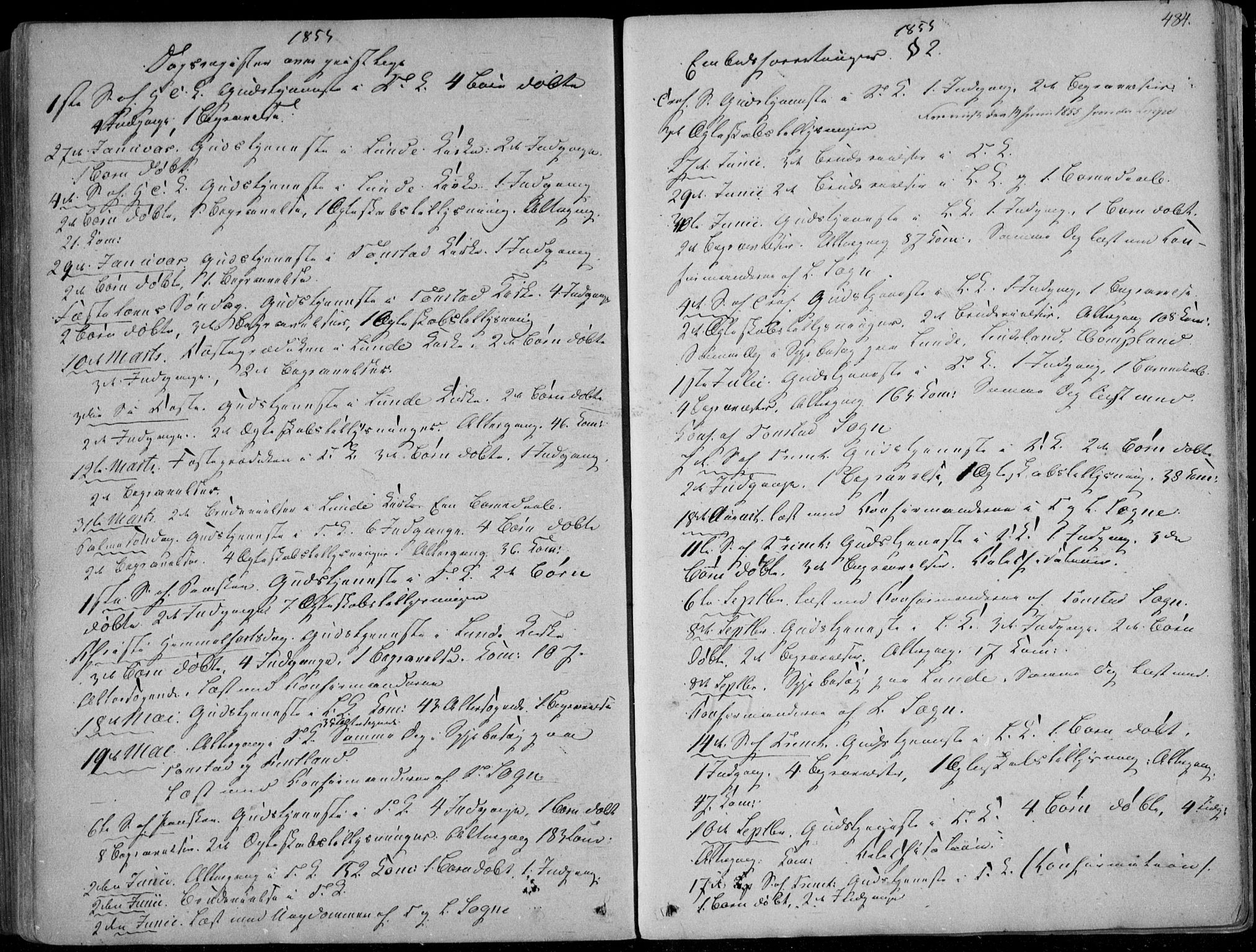 Sirdal sokneprestkontor, AV/SAK-1111-0036/F/Fa/Fab/L0002: Ministerialbok nr. A 2, 1855-1874, s. 484