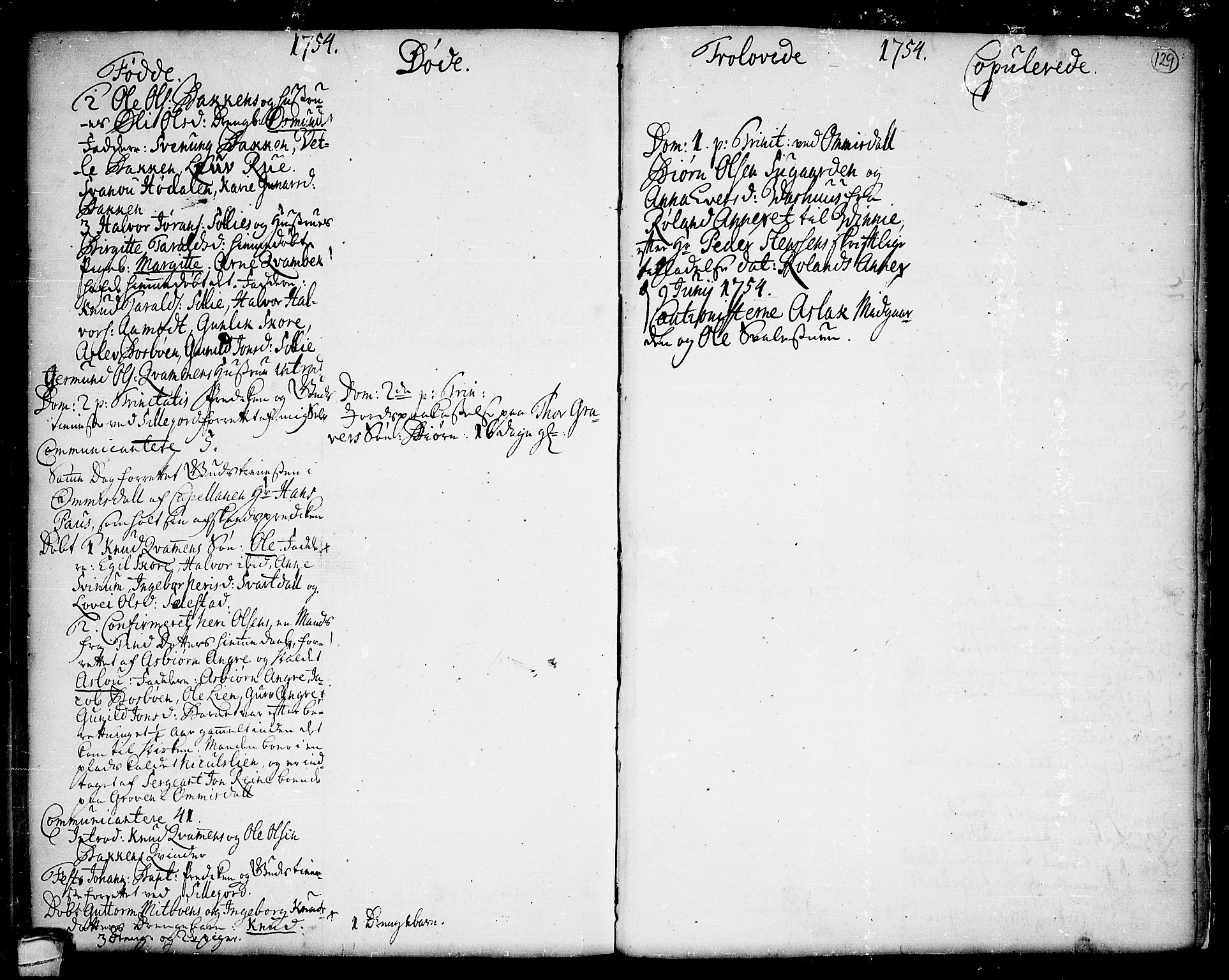 Seljord kirkebøker, SAKO/A-20/F/Fa/L0006: Ministerialbok nr. I 6, 1744-1755, s. 129