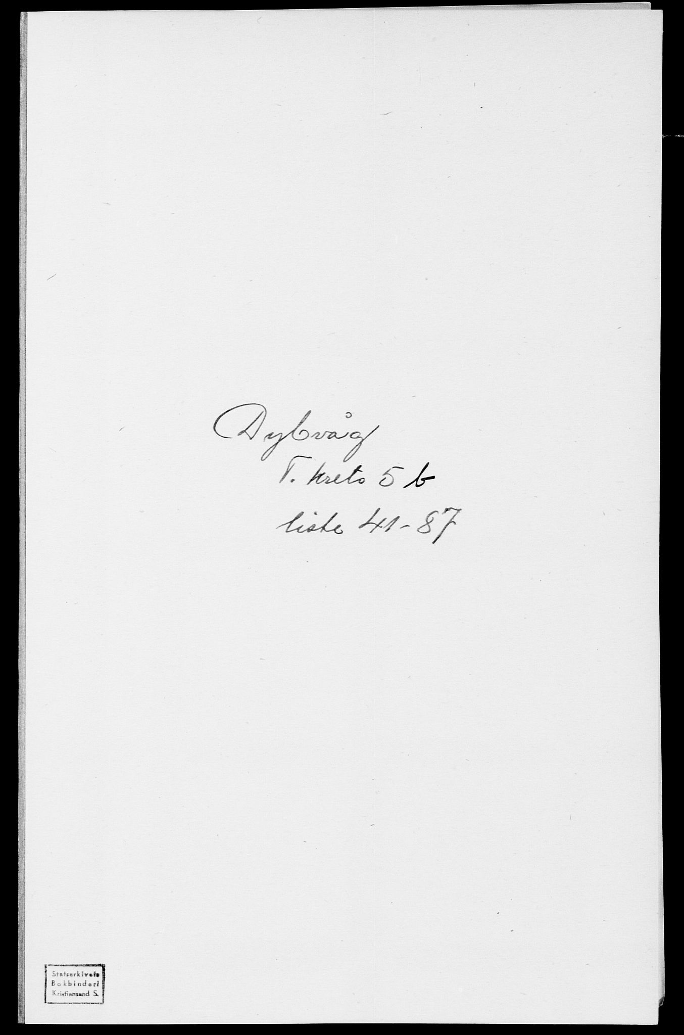 SAK, Folketelling 1875 for 0915P Dypvåg prestegjeld, 1875, s. 619