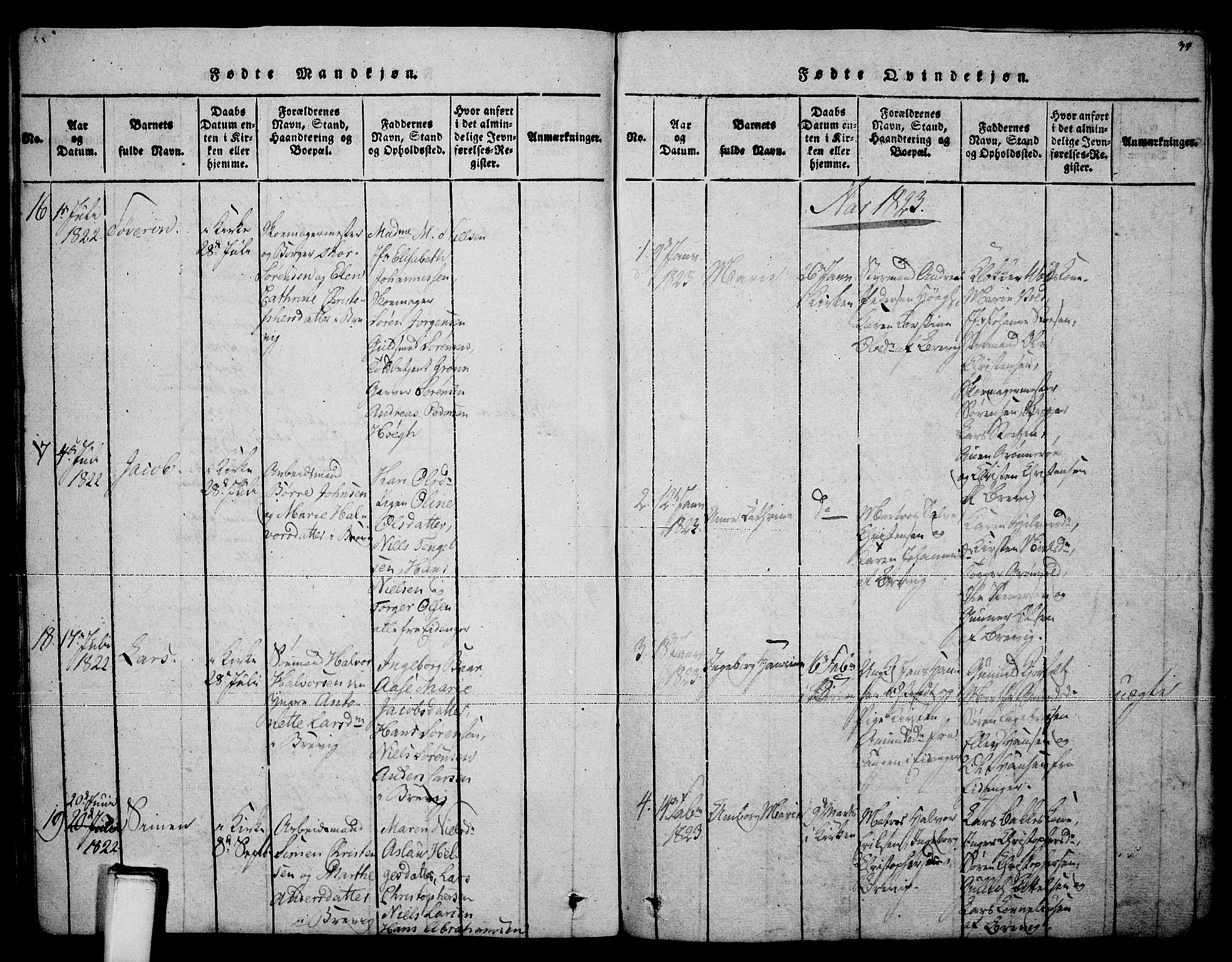 Brevik kirkebøker, AV/SAKO-A-255/F/Fa/L0004: Ministerialbok nr. 4, 1814-1846, s. 34