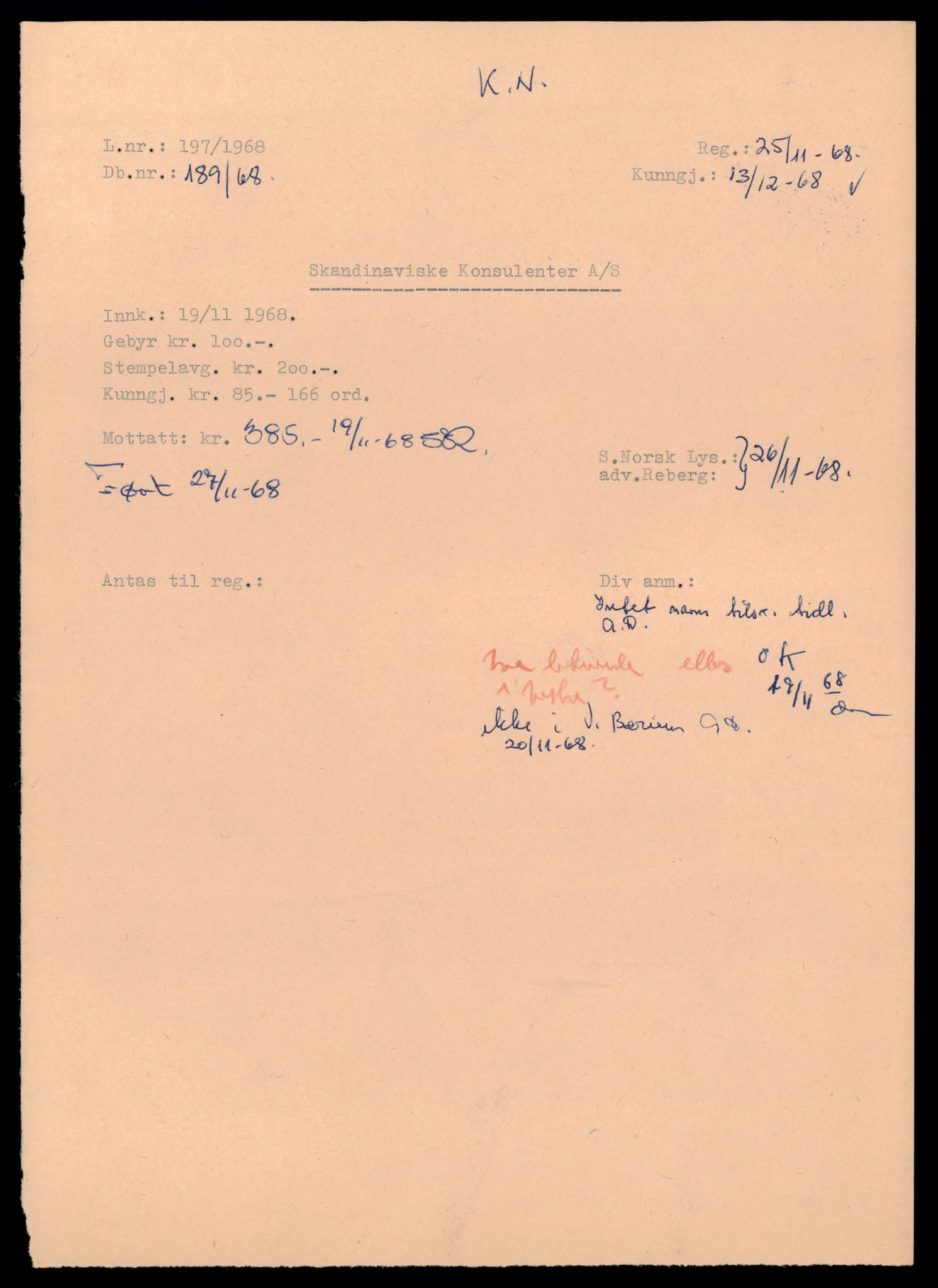 Asker og Bærum tingrett, AV/SAT-A-10379/K/Kb/Kbb/L0141: Aksjeselskap og andelslag i Bærum, Skand - Sku, 1944-1989, s. 3