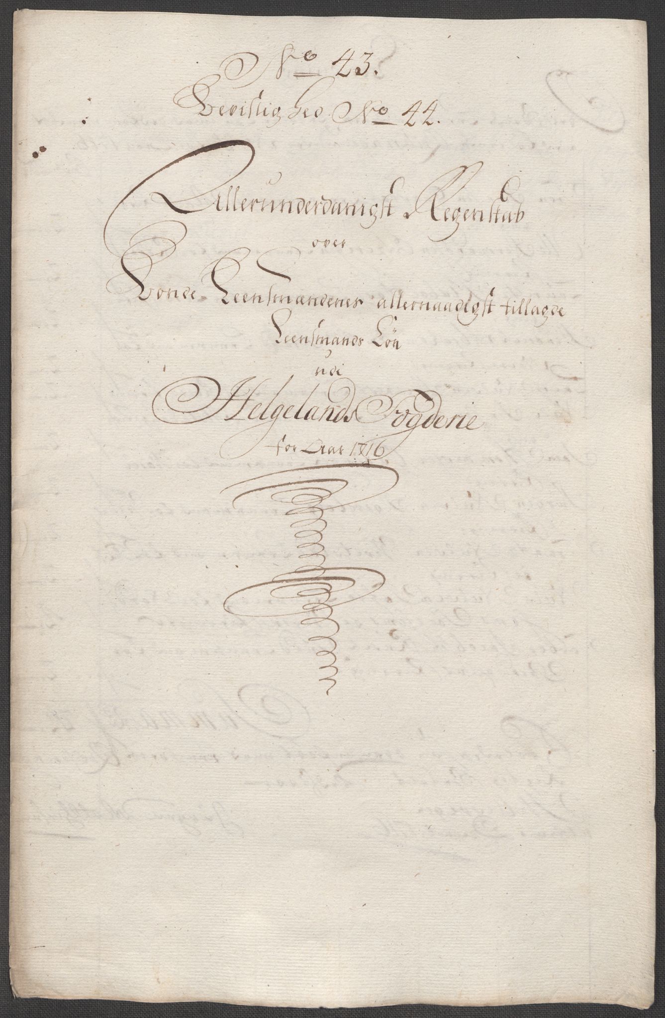 Rentekammeret inntil 1814, Reviderte regnskaper, Fogderegnskap, RA/EA-4092/R65/L4514: Fogderegnskap Helgeland, 1716, s. 291