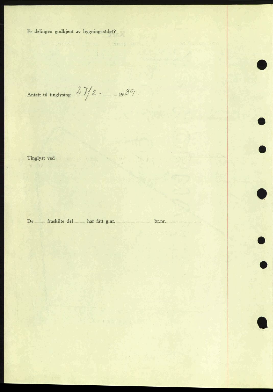Moss sorenskriveri, SAO/A-10168: Pantebok nr. A5, 1938-1939, Dagboknr: 462/1939