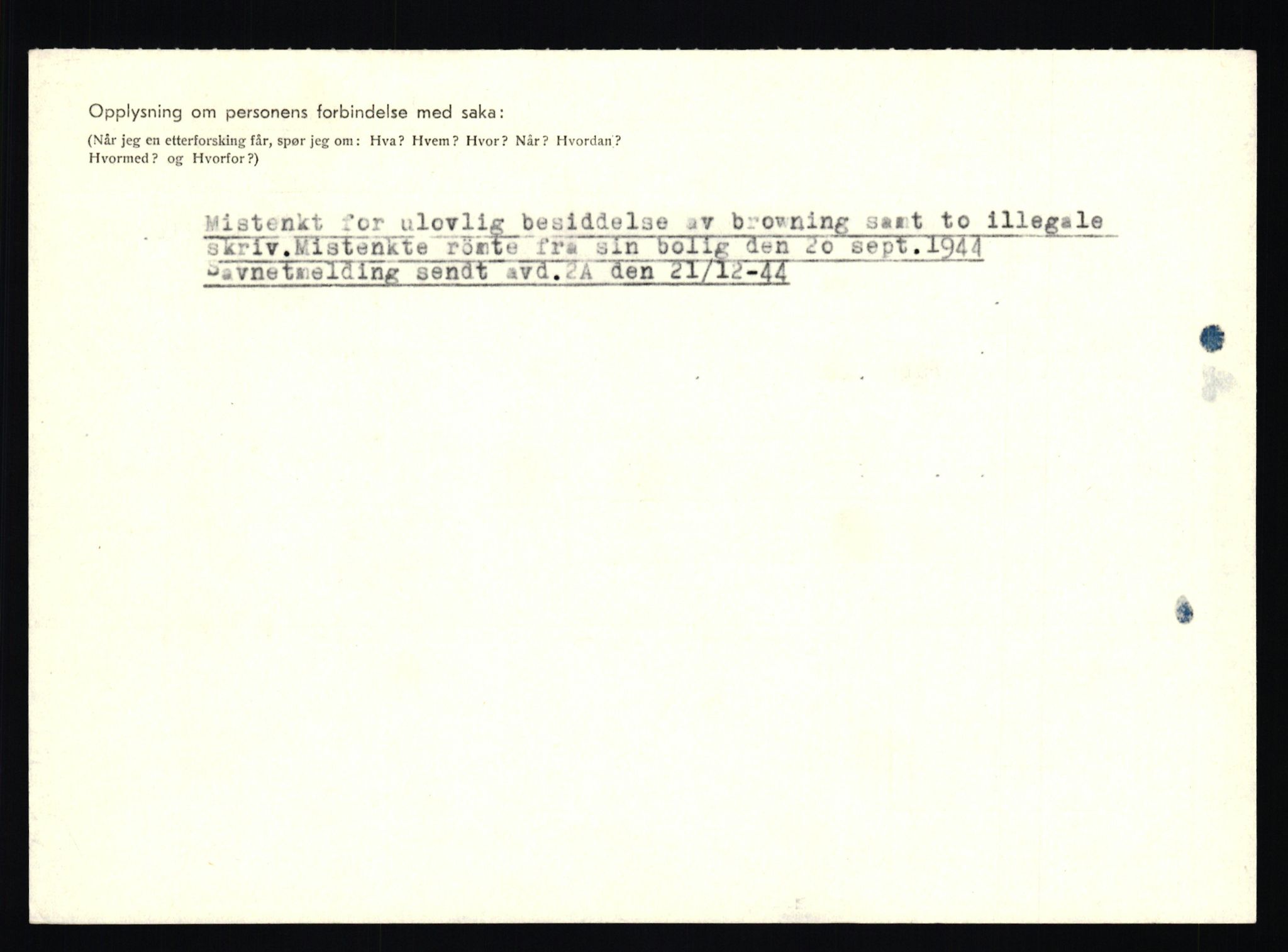 Statspolitiet - Hovedkontoret / Osloavdelingen, AV/RA-S-1329/C/Ca/L0012: Oanæs - Quistgaard	, 1943-1945, s. 4947
