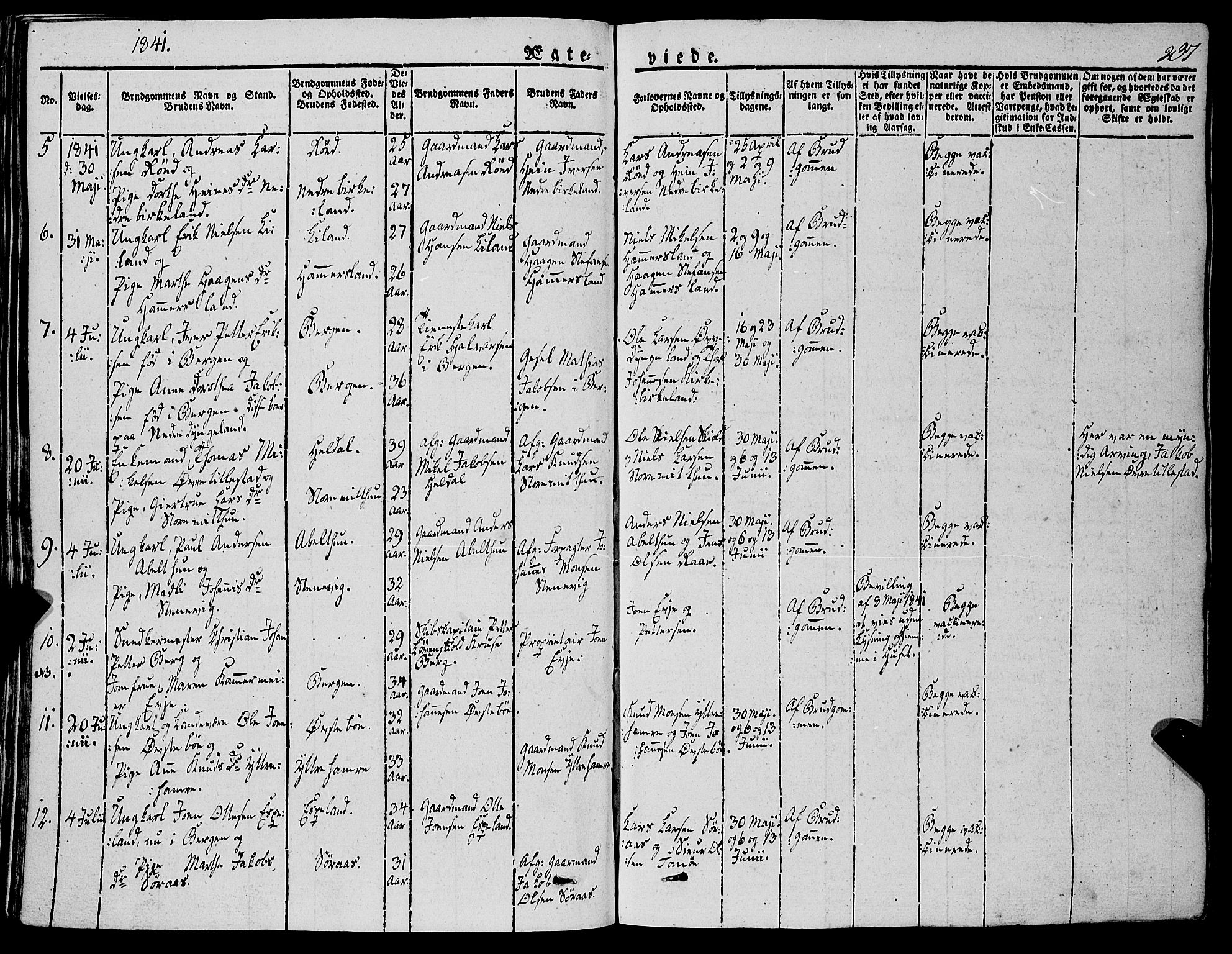 Fana Sokneprestembete, AV/SAB-A-75101/H/Haa/Haaa/L0008: Ministerialbok nr. A 8, 1829-1851, s. 237