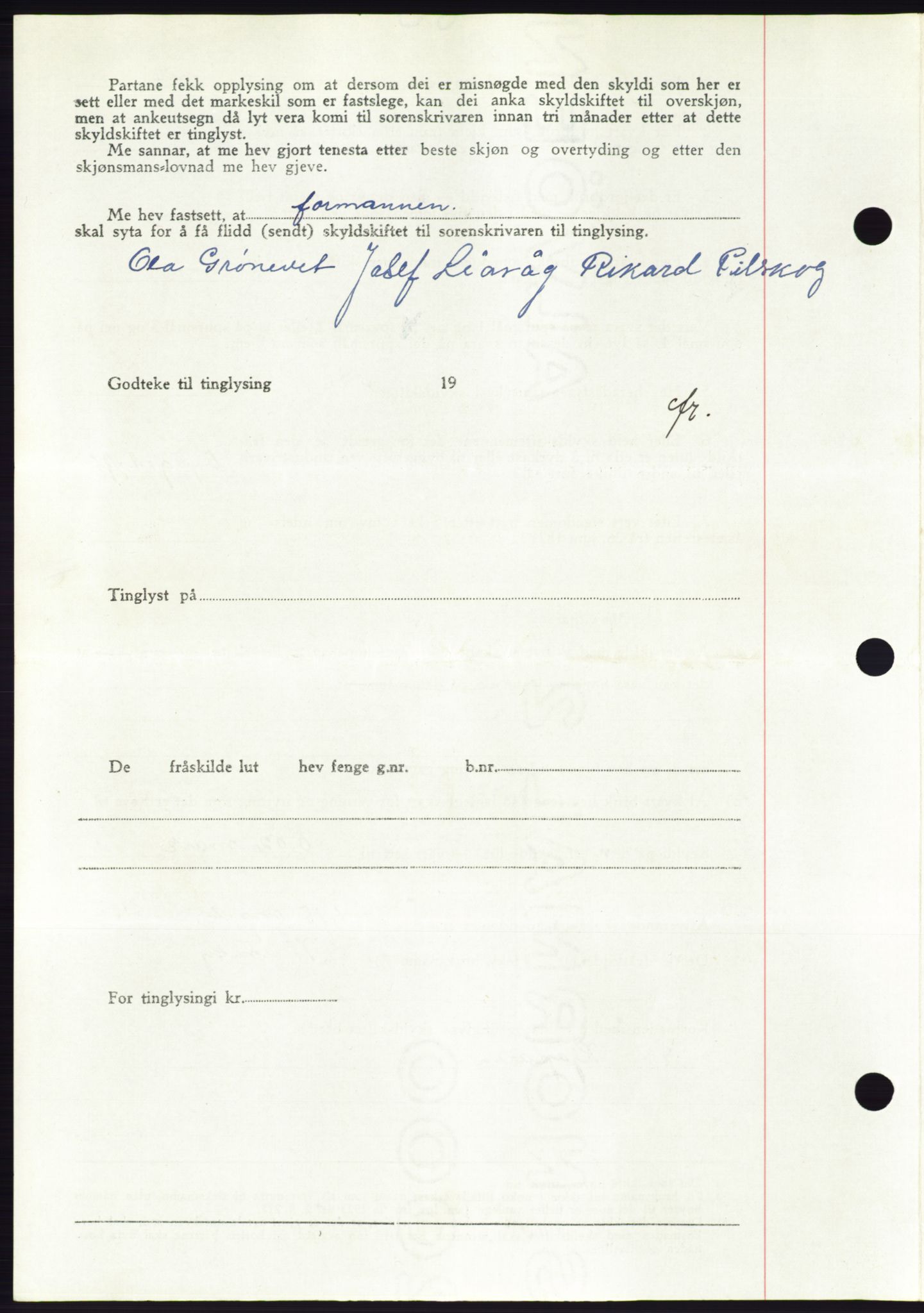 Søre Sunnmøre sorenskriveri, AV/SAT-A-4122/1/2/2C/L0084: Pantebok nr. 10A, 1949-1949, Dagboknr: 549/1949