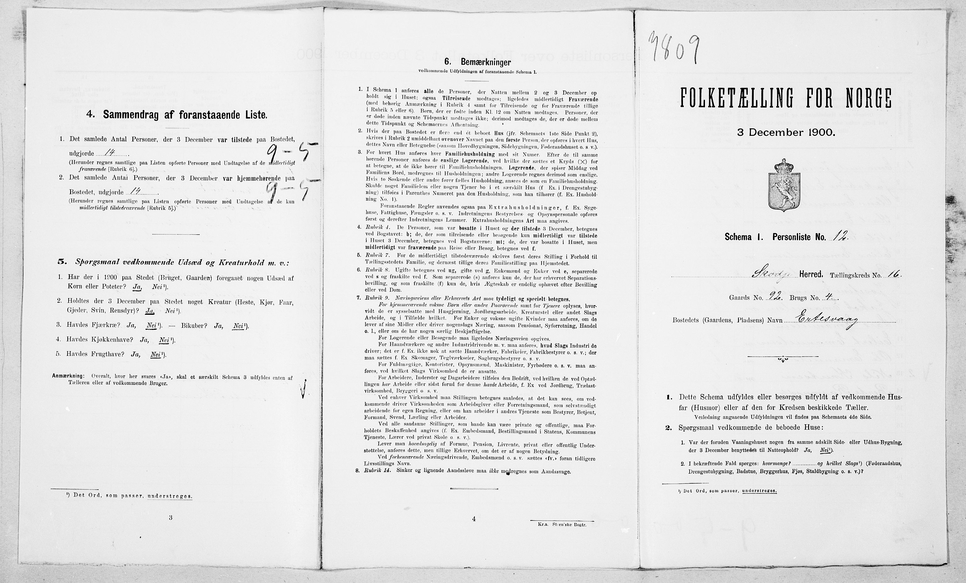 SAT, Folketelling 1900 for 1529 Skodje herred, 1900, s. 801