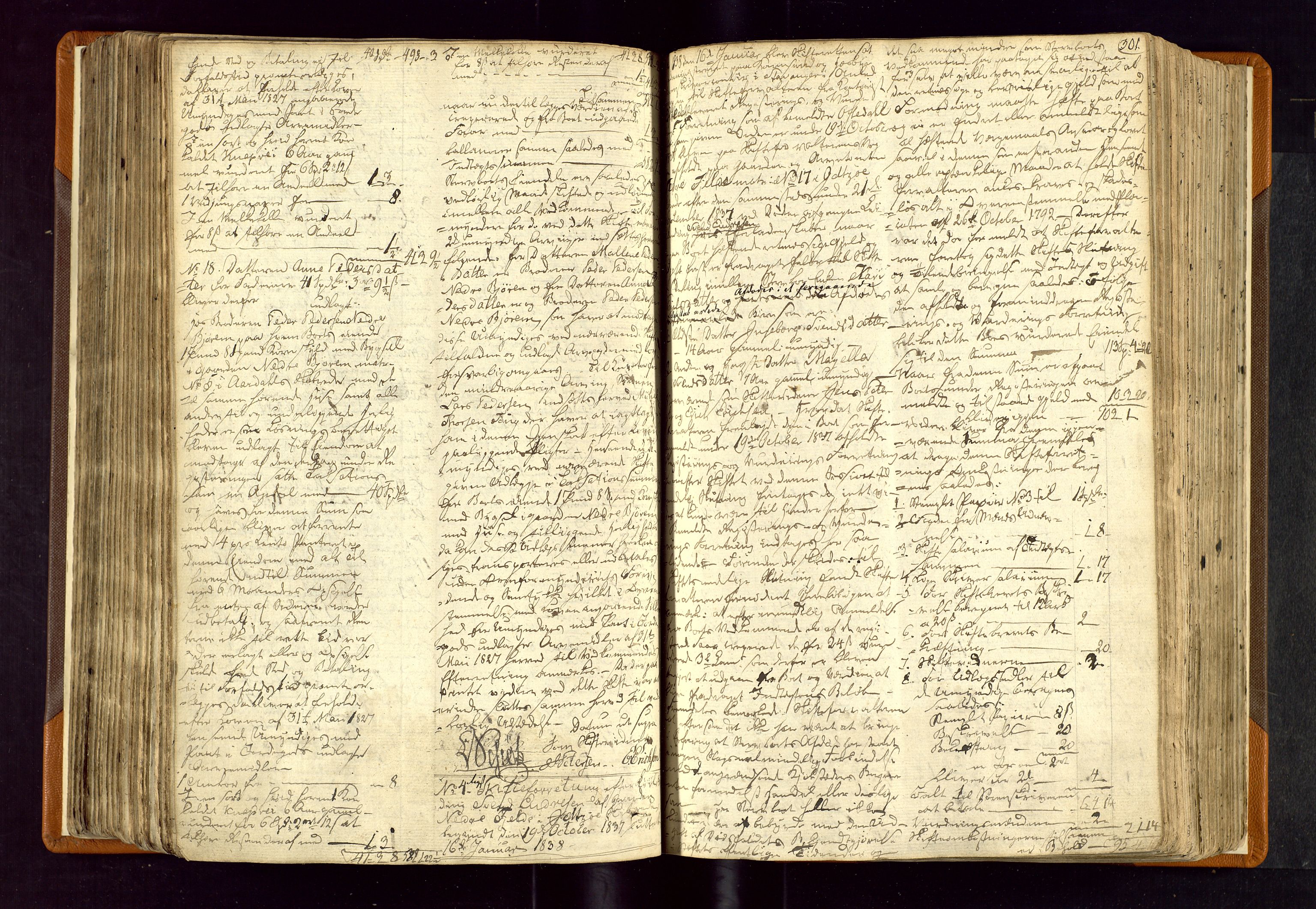 Karmsund sorenskriveri, AV/SAST-A-100311/01/IV/IVDBB/L0001: SKIFTEPROTOKOLL HESBY BC 1, 1831-1856, s. 300b-301a