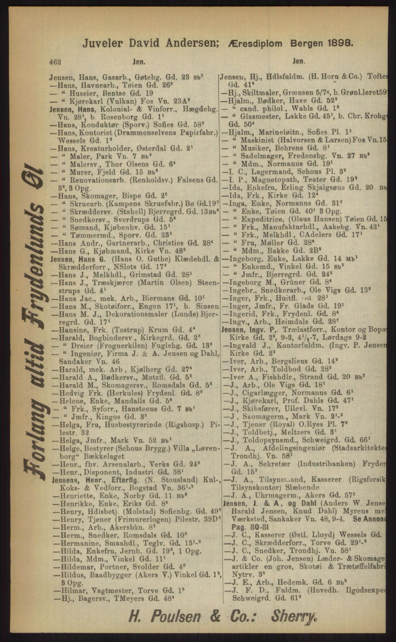 Kristiania/Oslo adressebok, PUBL/-, 1903, s. 462