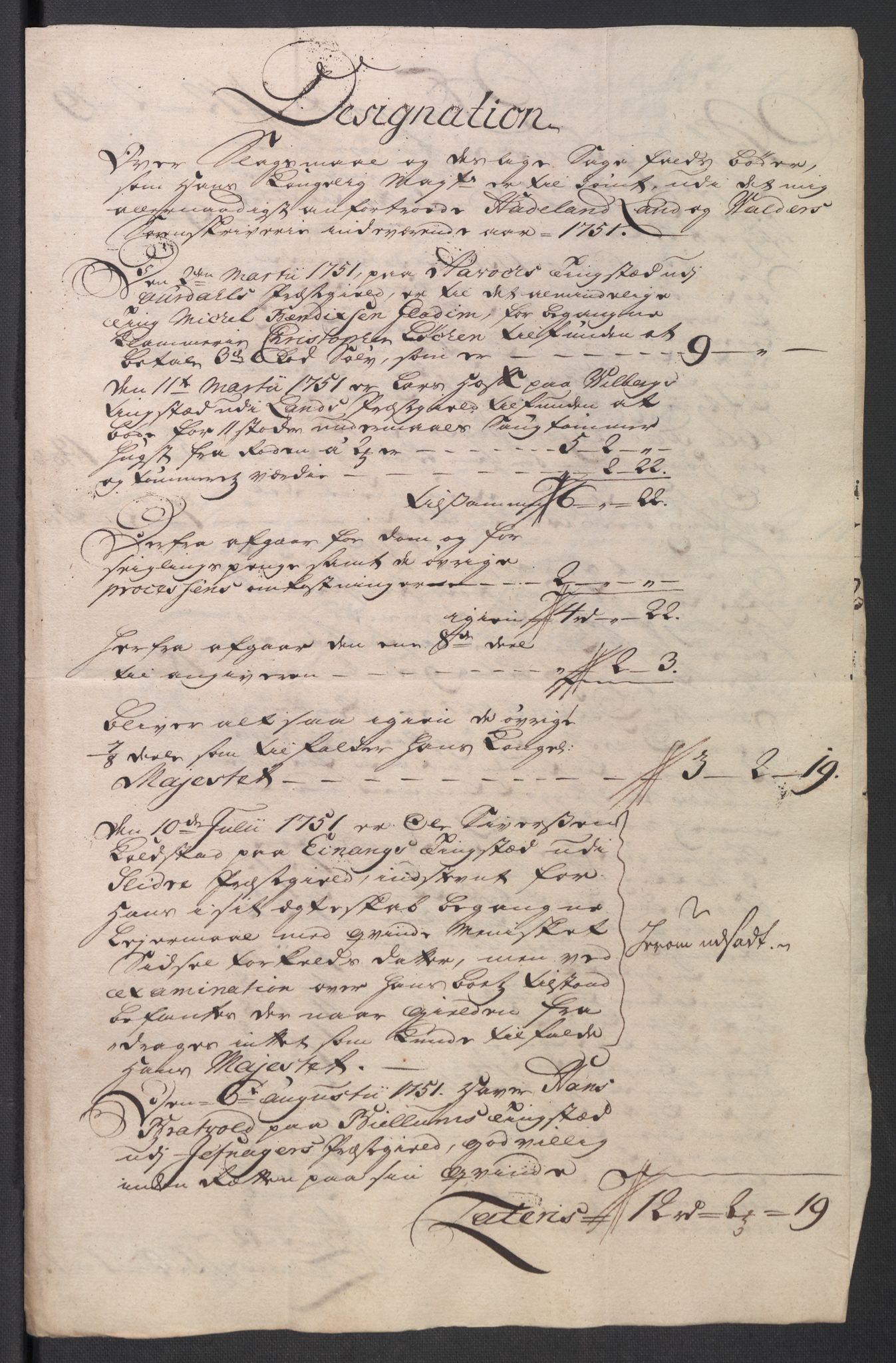 Rentekammeret inntil 1814, Reviderte regnskaper, Fogderegnskap, AV/RA-EA-4092/R18/L1348: Fogderegnskap Hadeland, Toten og Valdres, 1750-1751, s. 455