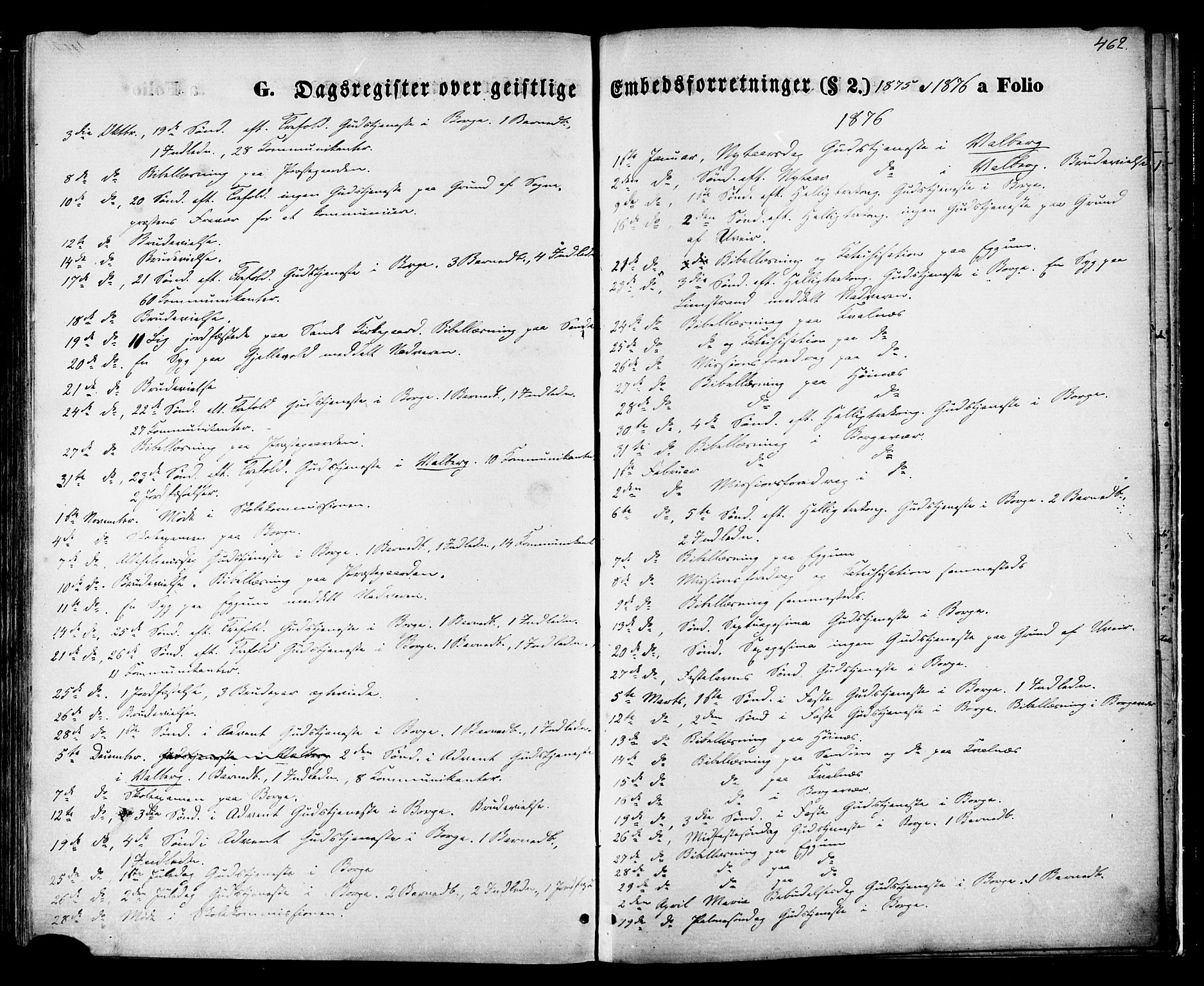 Ministerialprotokoller, klokkerbøker og fødselsregistre - Nordland, SAT/A-1459/880/L1132: Ministerialbok nr. 880A06, 1869-1887, s. 462