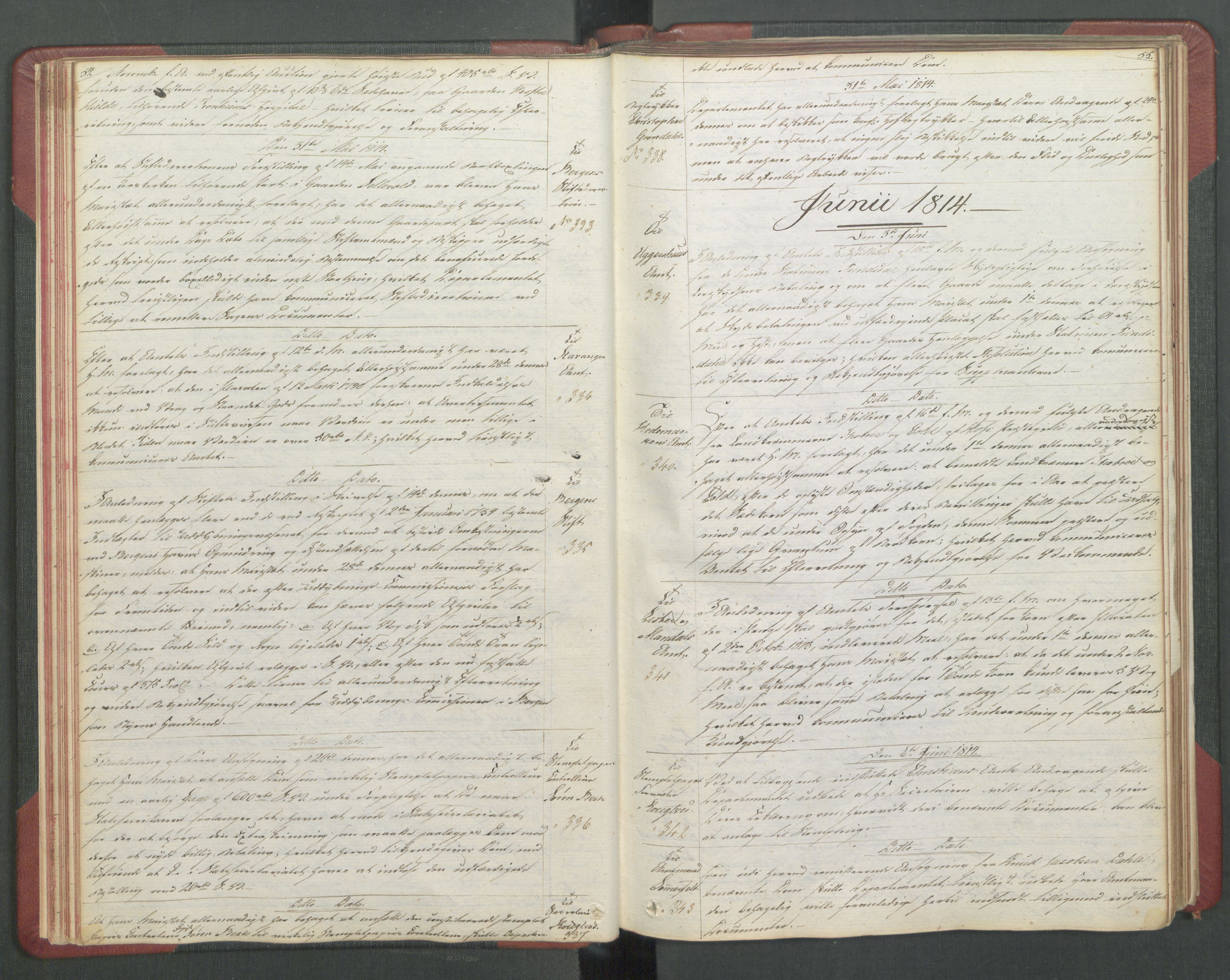 Departementene i 1814, AV/RA-S-3899/Fb/L0028: Kopibok 1-1371, 1814, s. 54-55